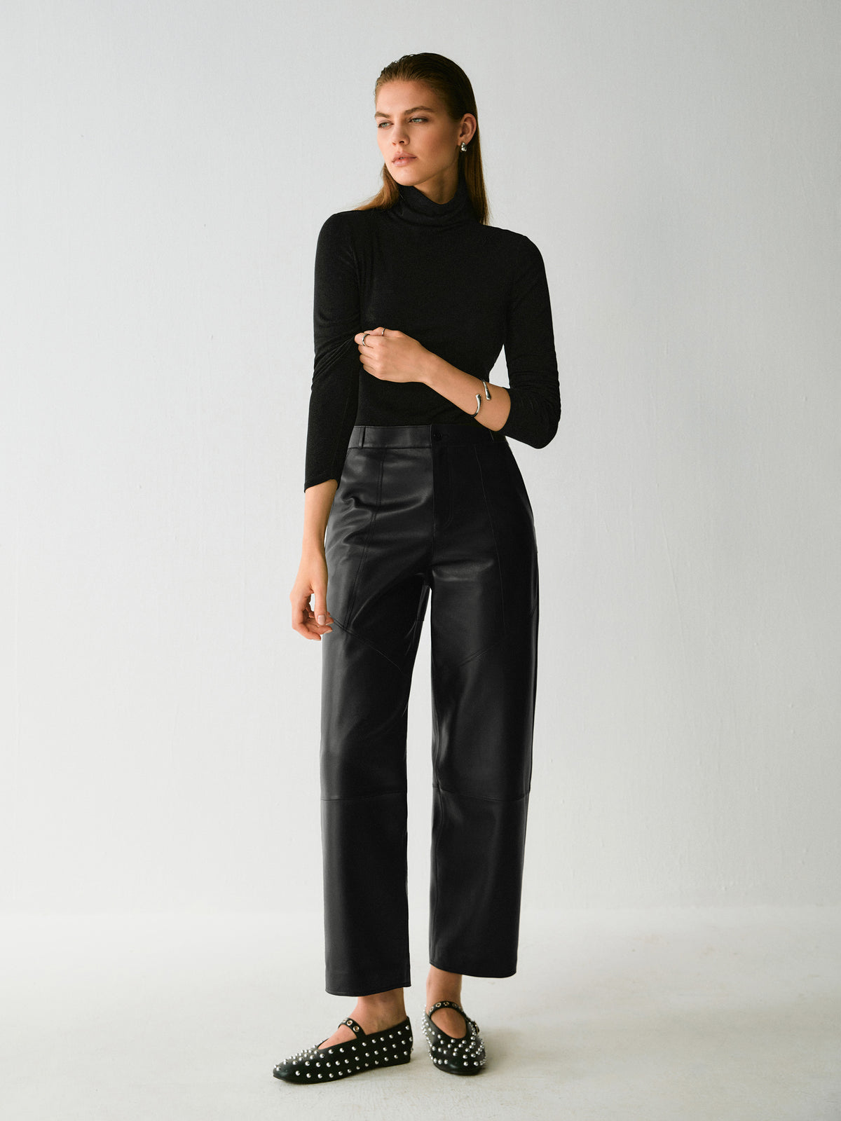 Corin Lambskin Panelled Pants