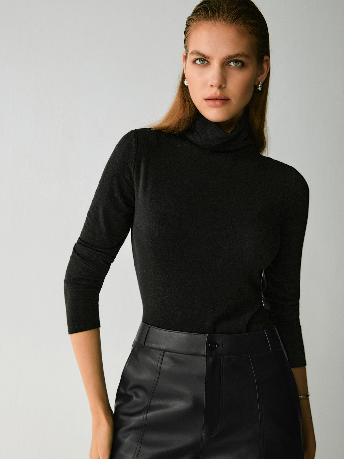 Juno Lyocell/Wool Turtleneck