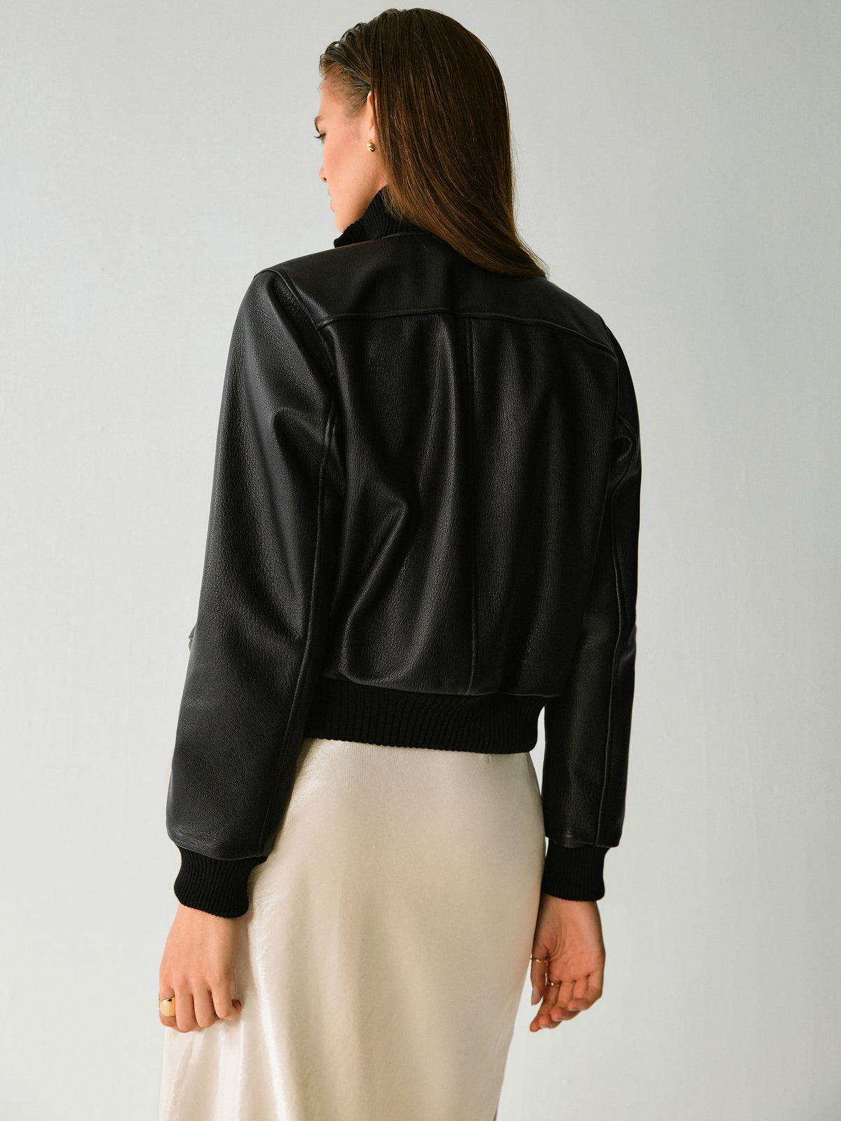 Isolde Leather Bomber Jacket