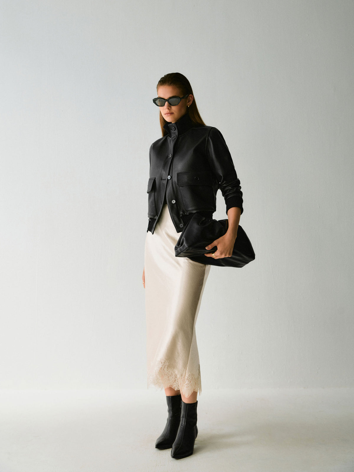Isolde Leather Bomber Jacket