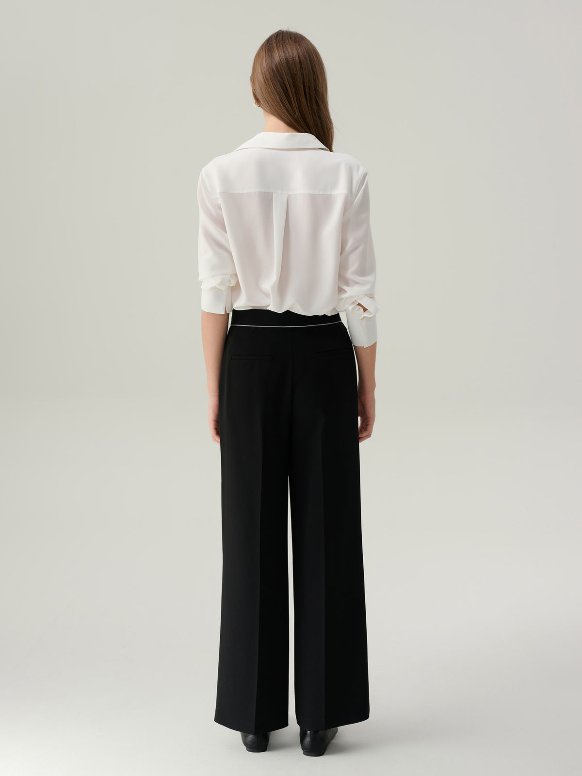 Dahlia Pleated Button 
Down Blouse