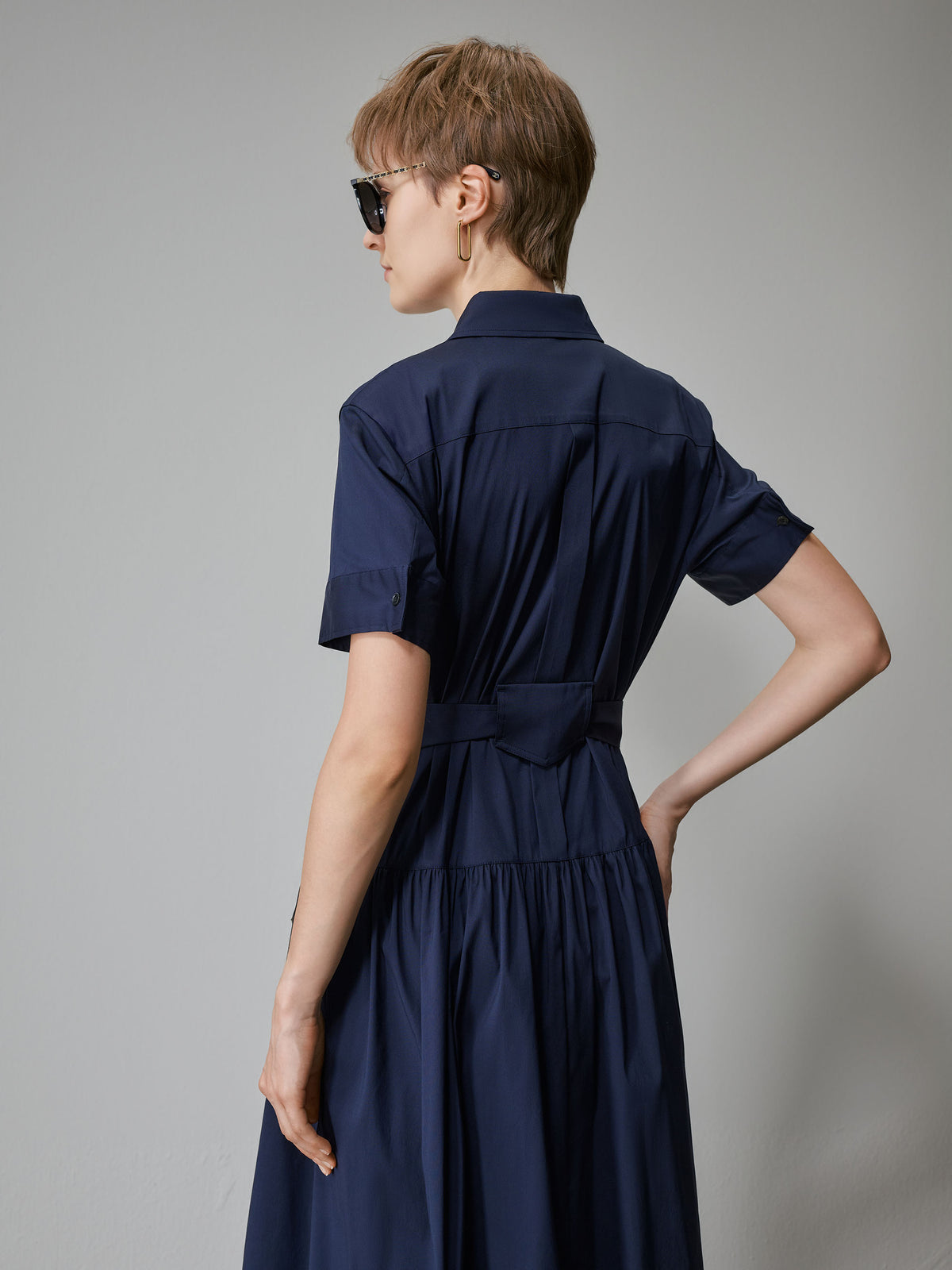 Chloe Navy Midi Dress