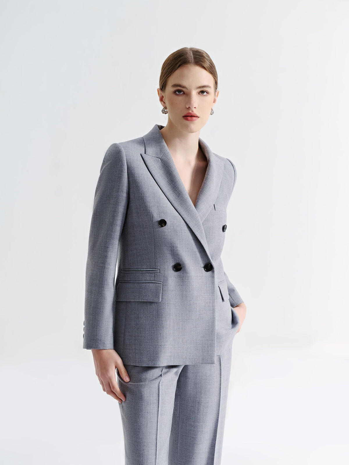 DOUBLE BREASTED WOOL BLAZER