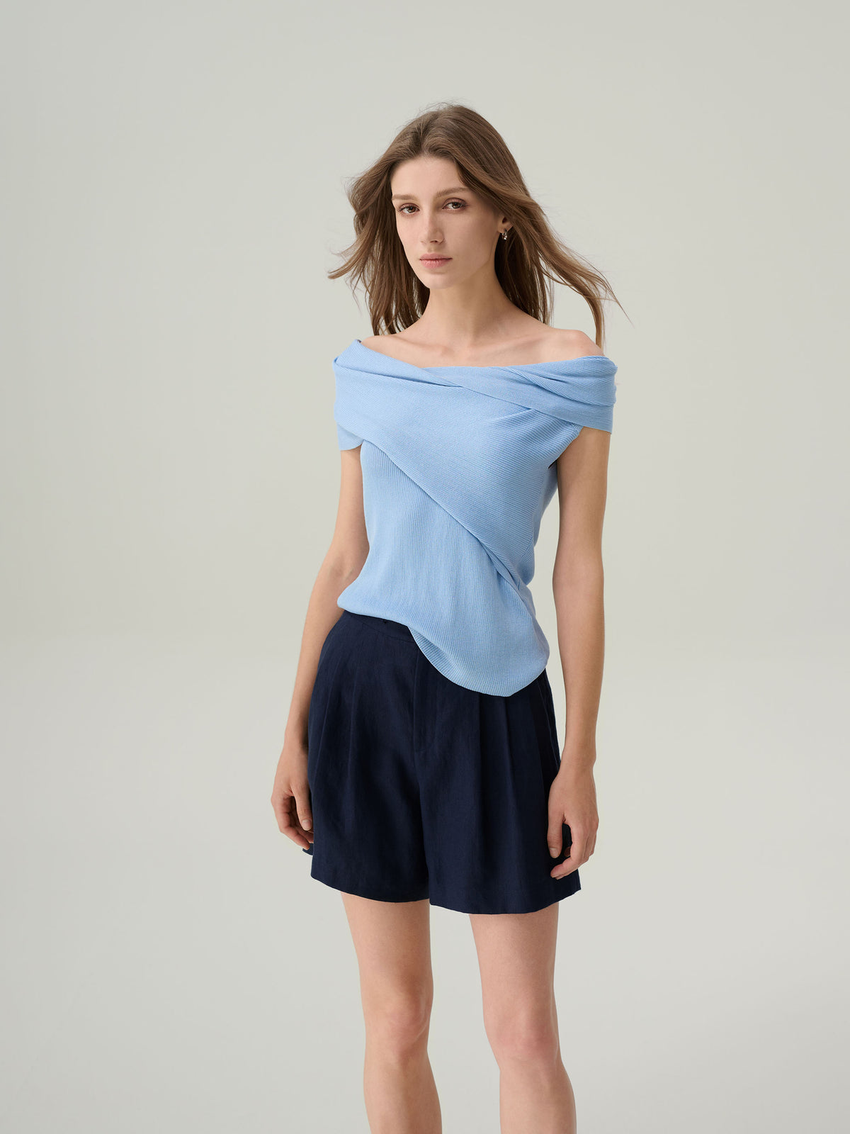 Romy Silk Off The Shoulder Top