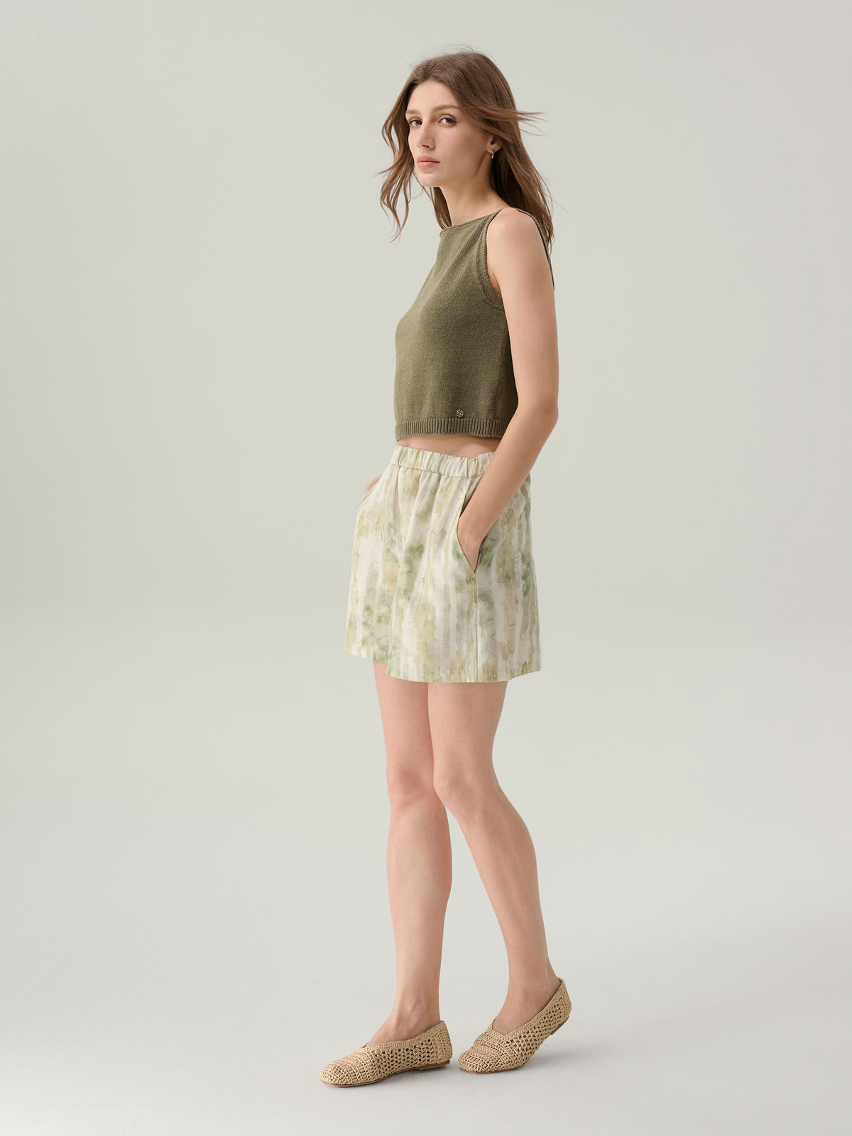 Ari Cropped Knit Tank Top