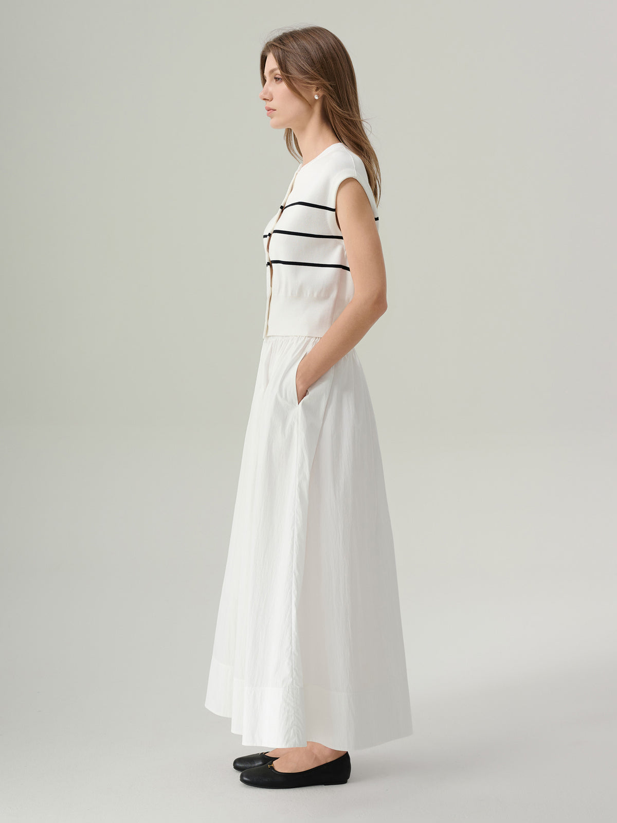 Lena Striped Button Up Top