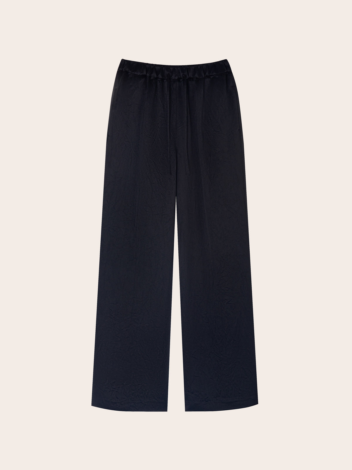 MIRI CRINKLE SATIN WIDE LEG PANT
