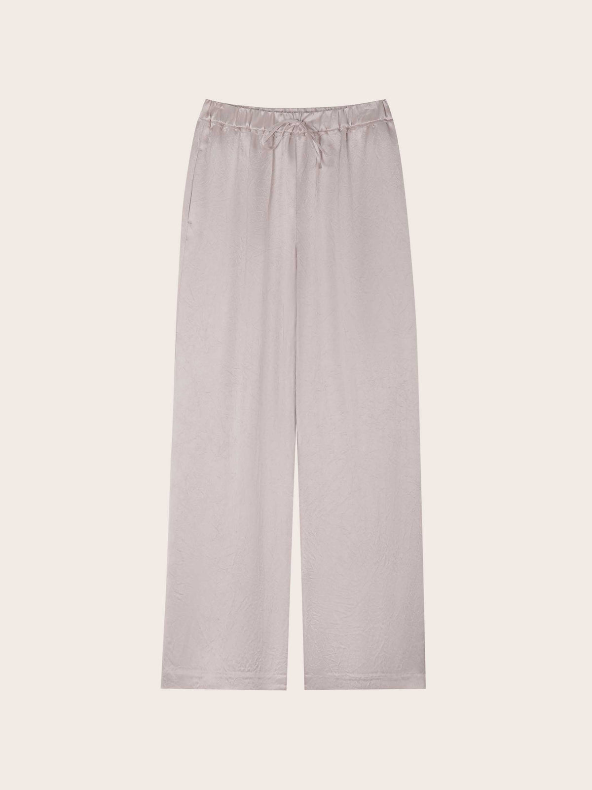 MIRI CRINKLE SATIN WIDE LEG PANT