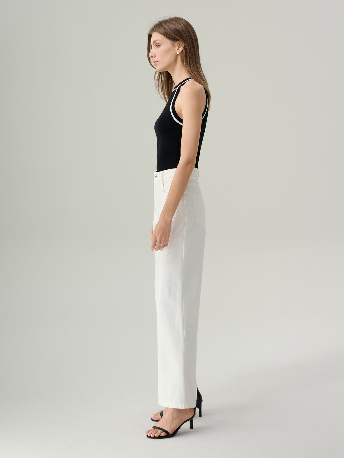 Eleanor White Wide Leg Jeans