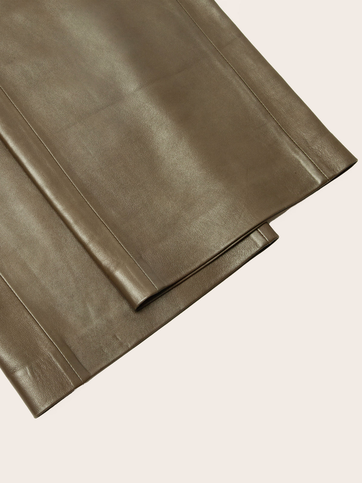 Greer Lambskin Wide-Leg Trousers