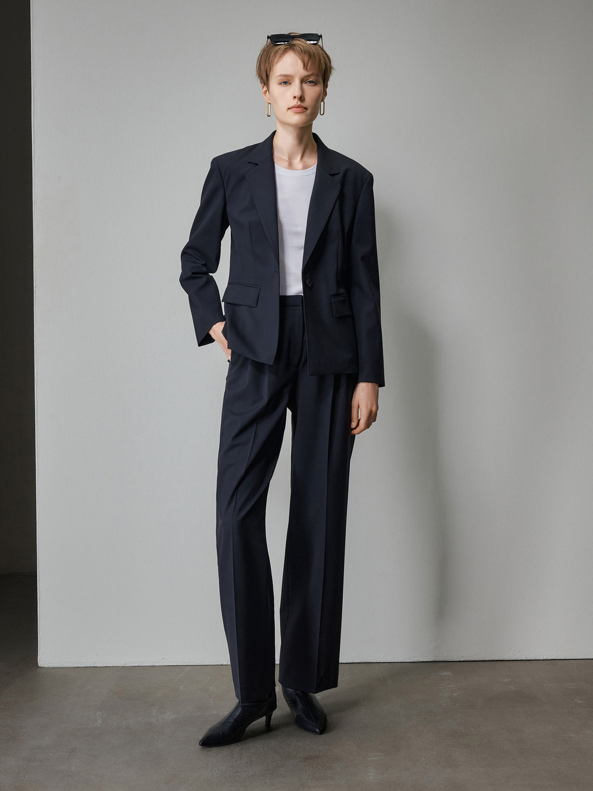 Martin Wide Leg Wool Trousers