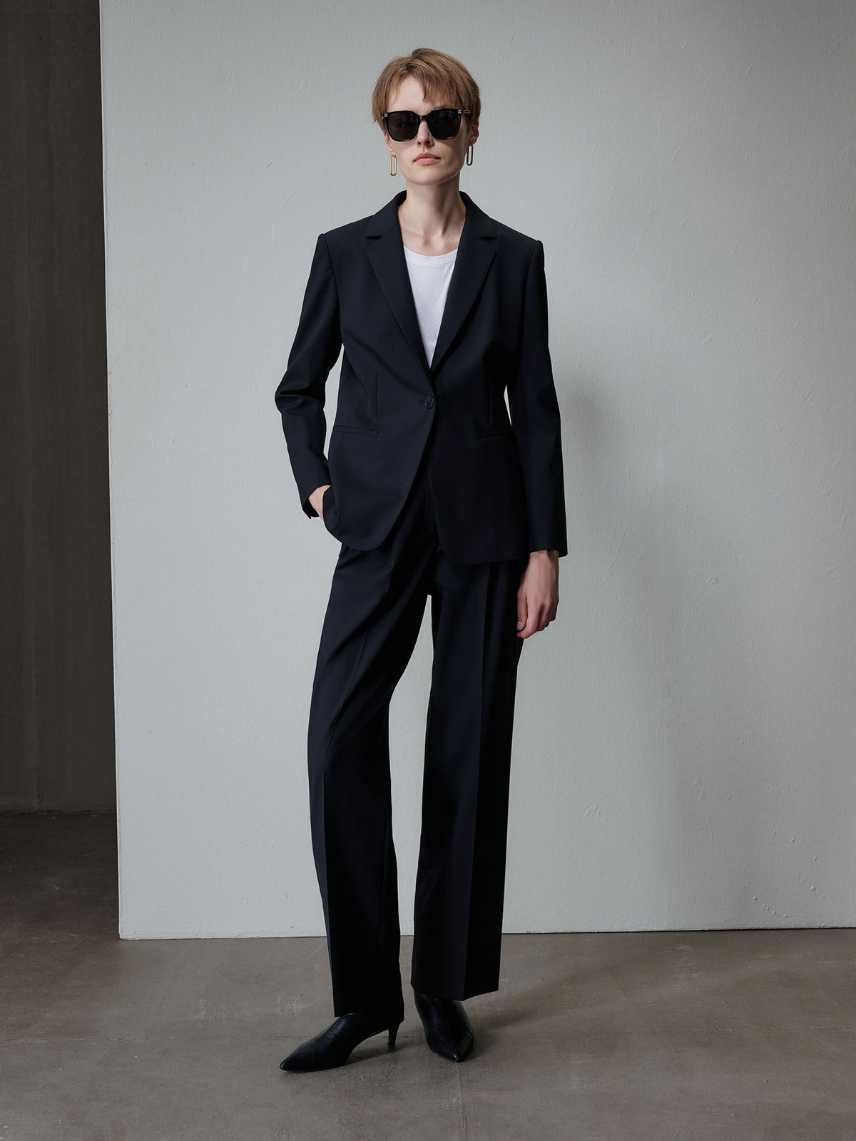 Martin Wide Leg Wool Trousers