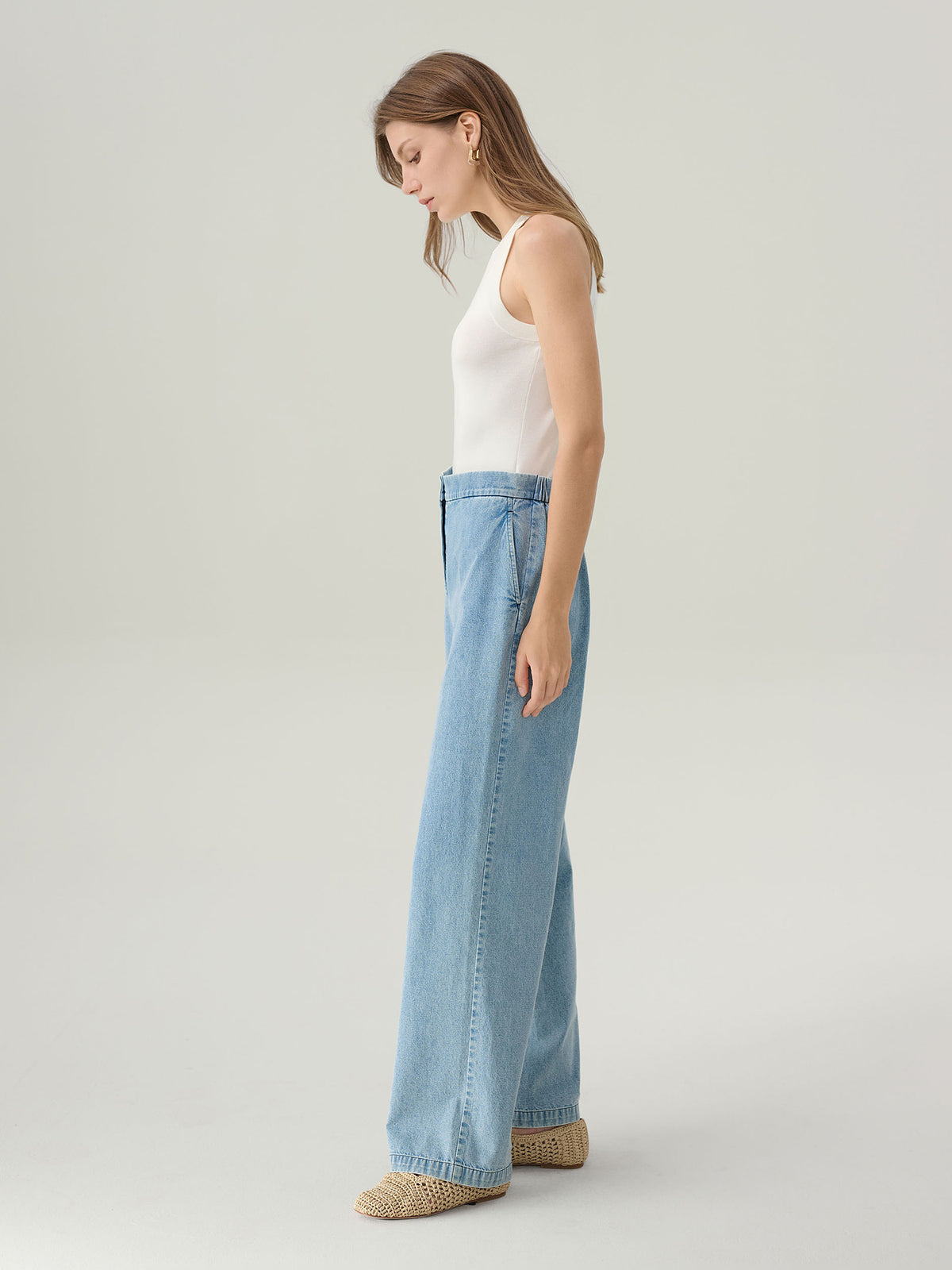 Adelaide Light Denim Wide Leg Jeans