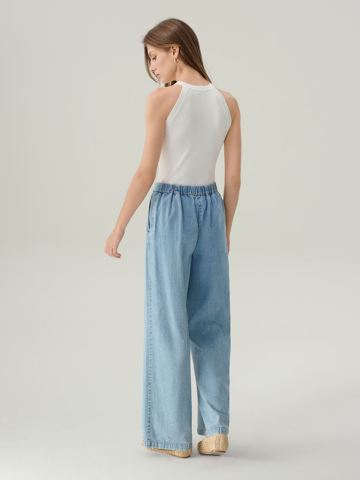 Adelaide Light Denim Wide Leg Jeans