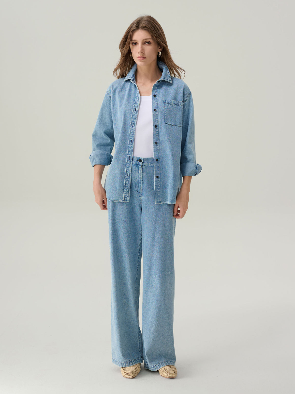 Adelaide Light Denim Wide Leg Jeans