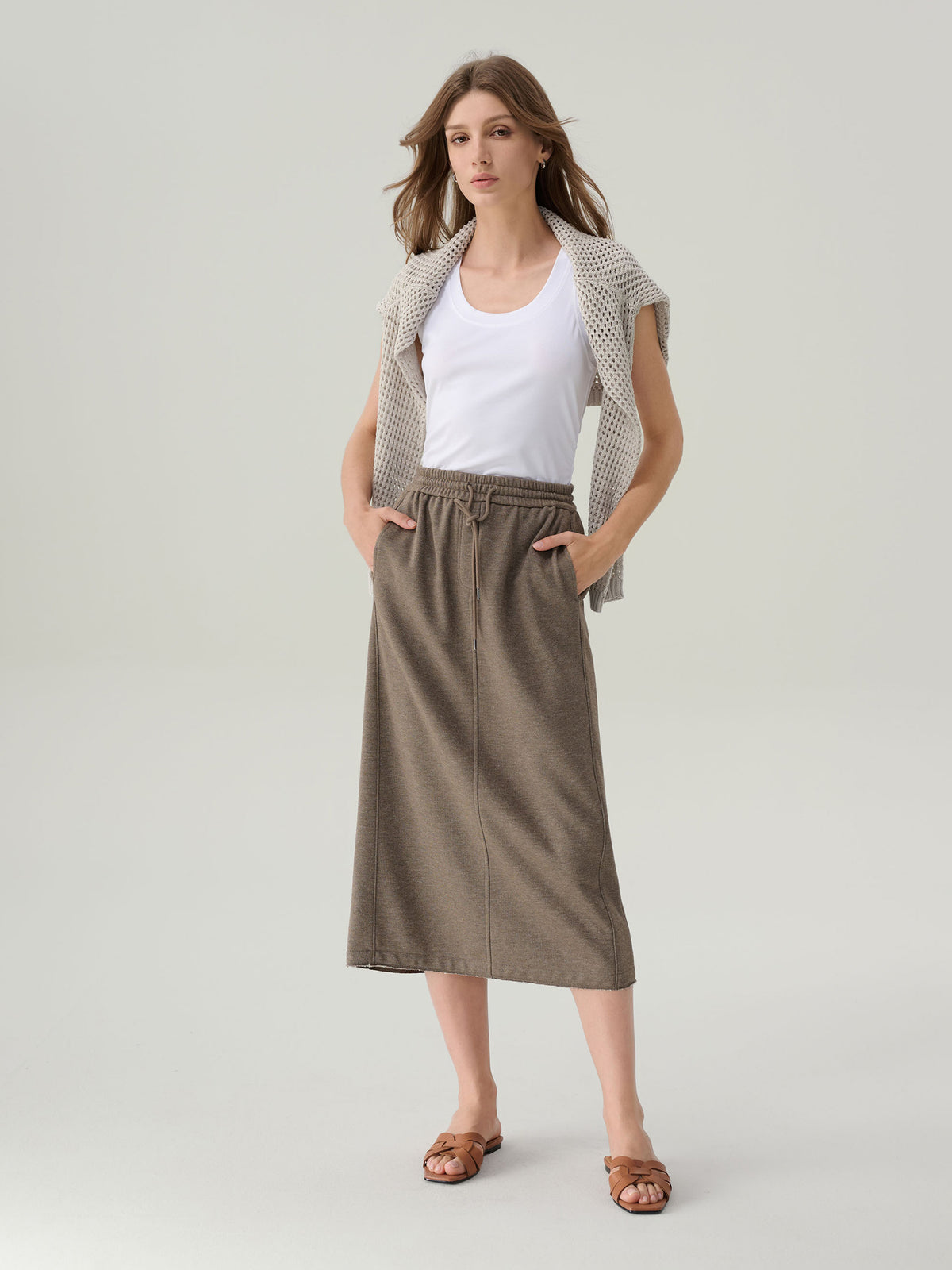 Vienna Cotton Midi Skirt