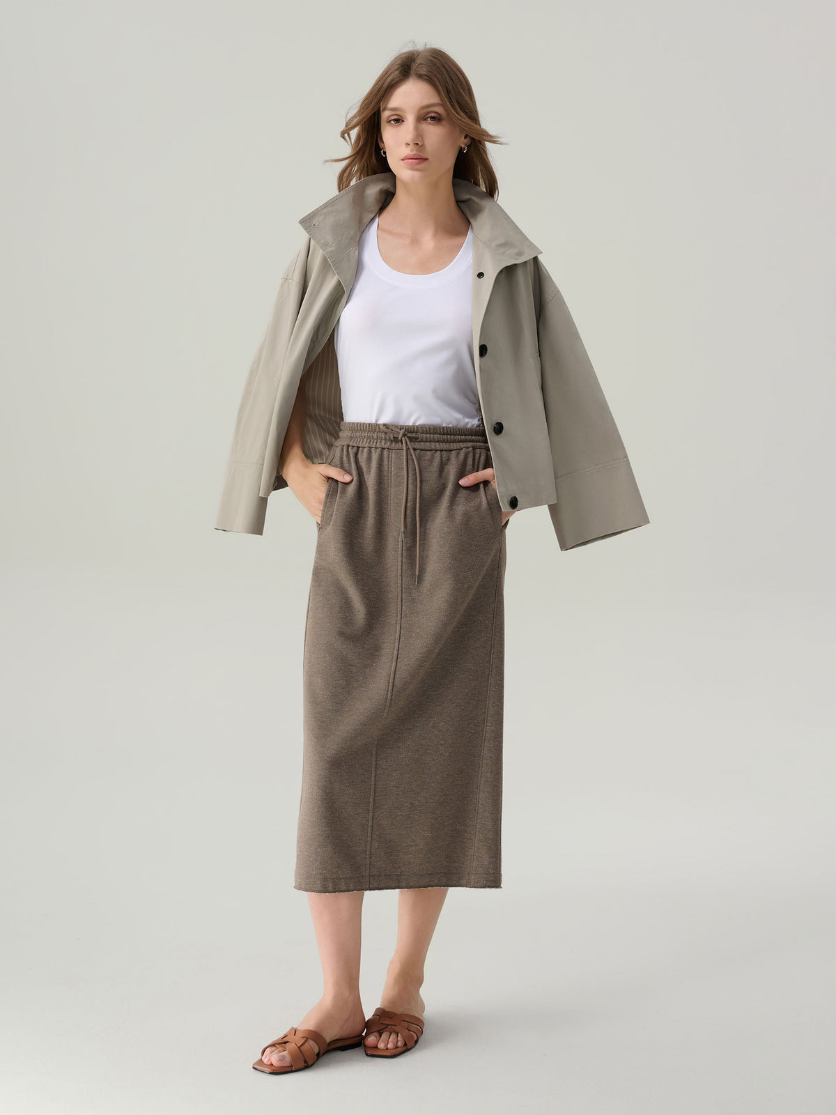 Vienna Cotton Midi Skirt