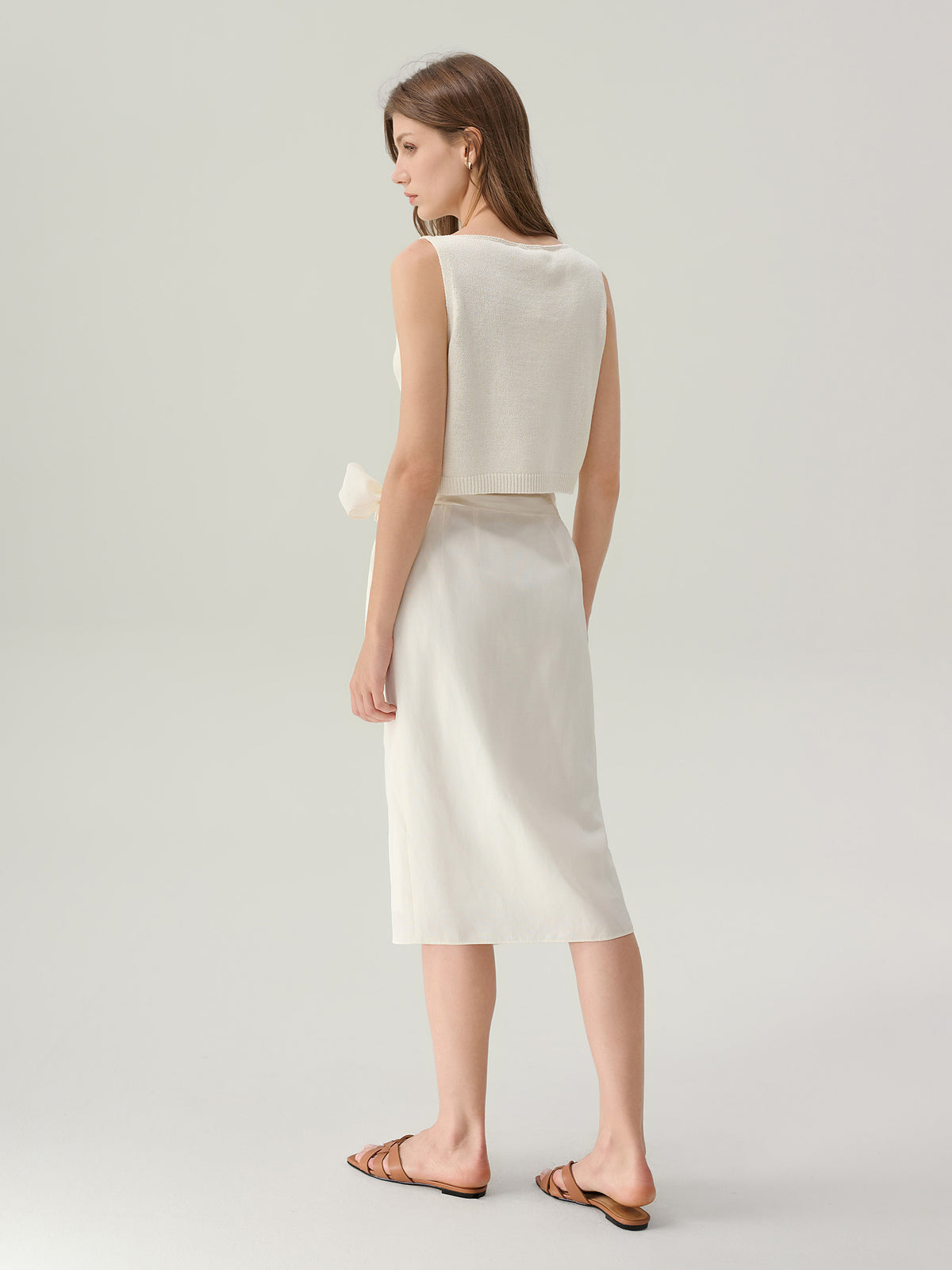 Scout Linen Wrap Midi Skirt