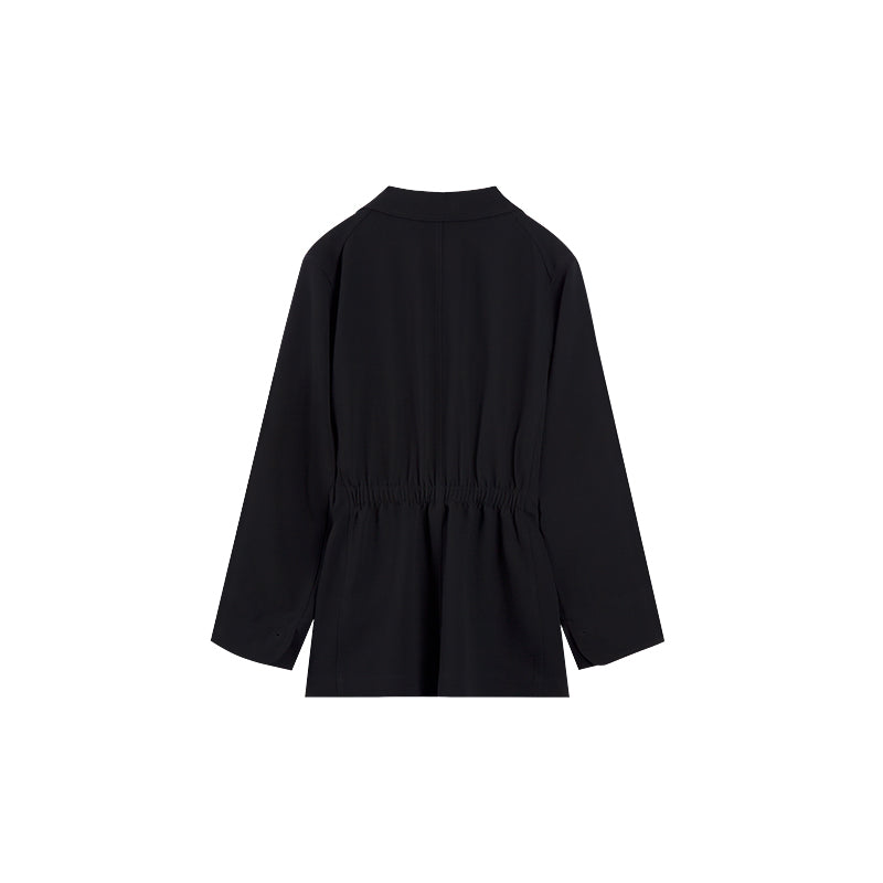 RELAXED CREPE BLAZER W/ BACK DETAIL