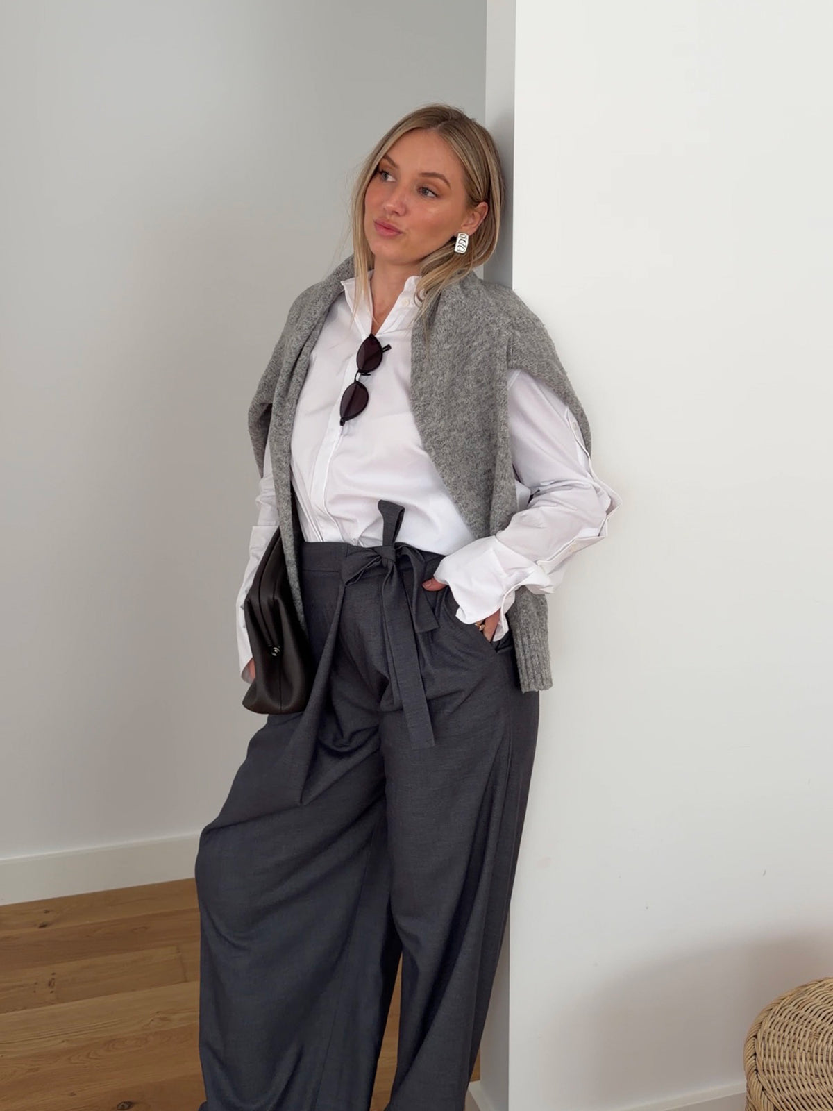 Amira Asymmetrical Pleated Trousers