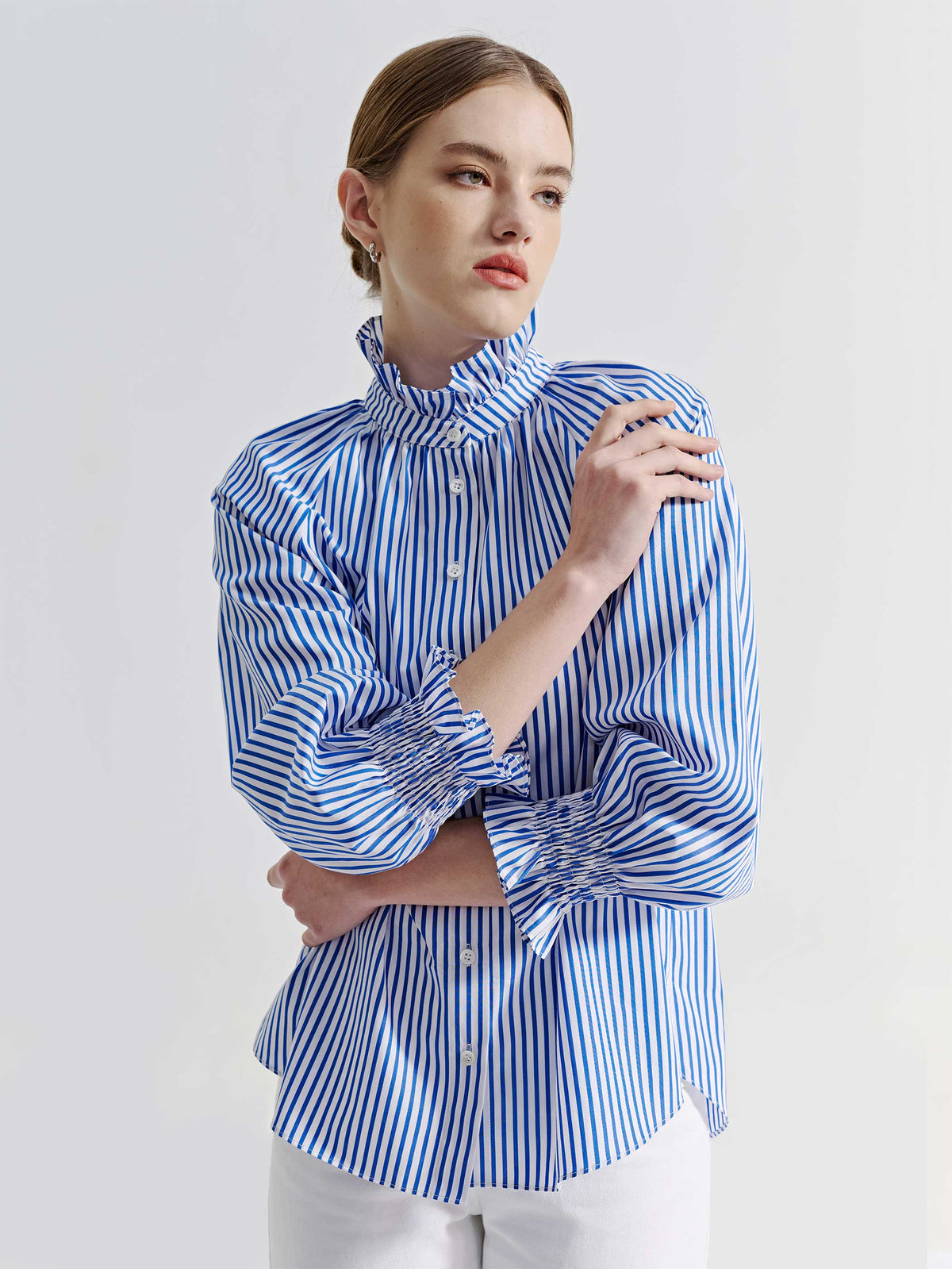 LILY STRIPE FLOUNCE TOP