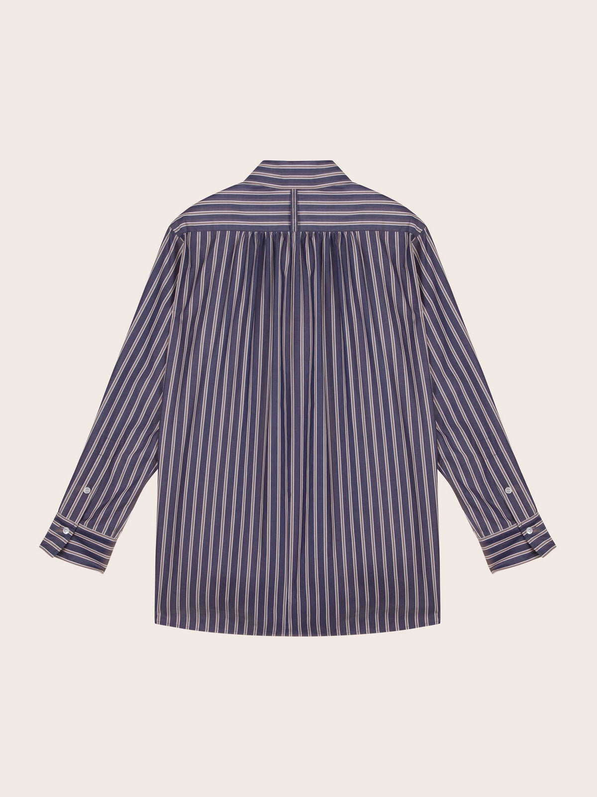 Sybil Striped Cotton Button Down Top