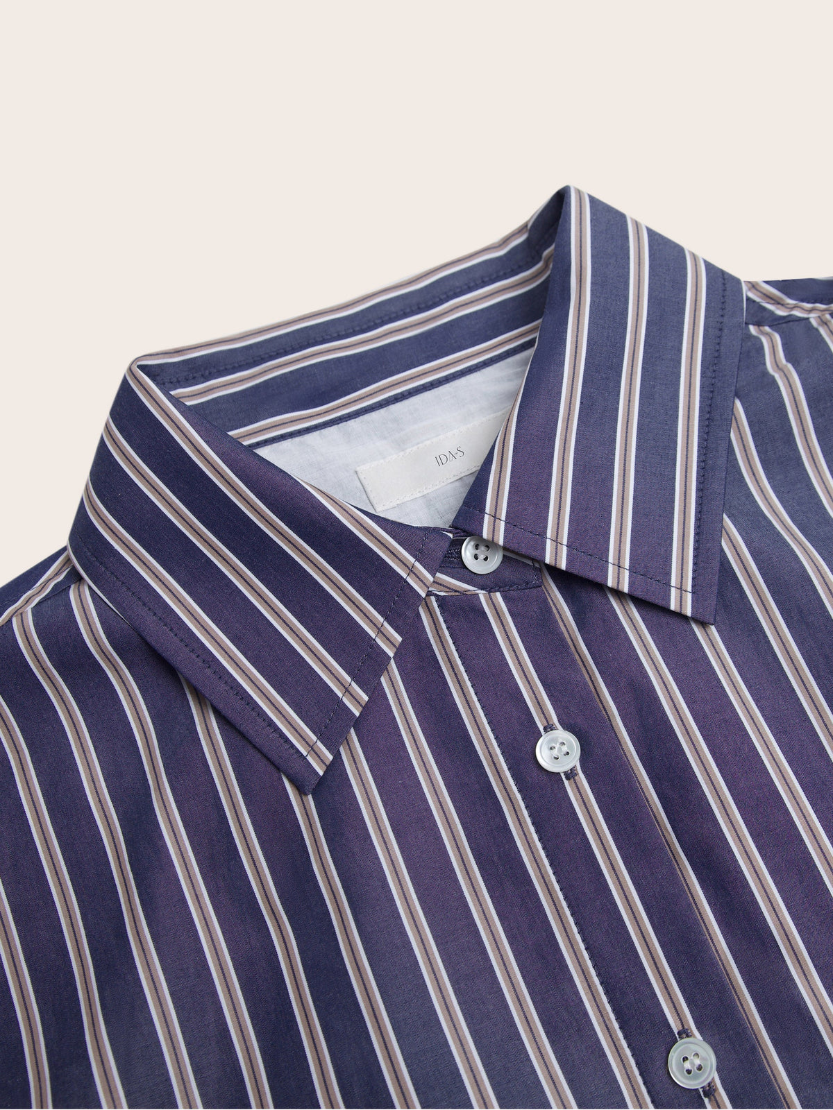 Sybil Striped Cotton Button Down Top