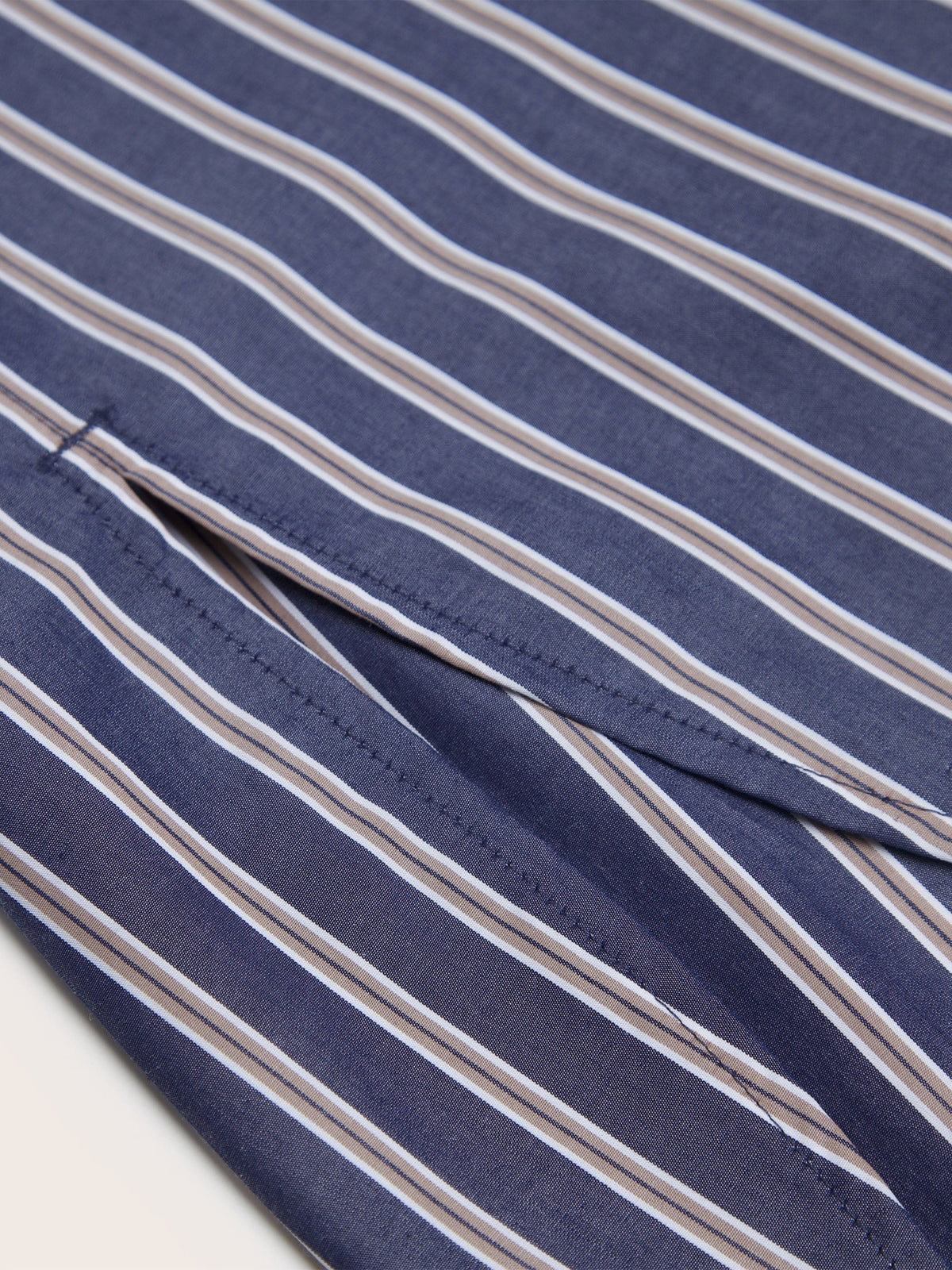 Sybil Striped Cotton Button Down Top