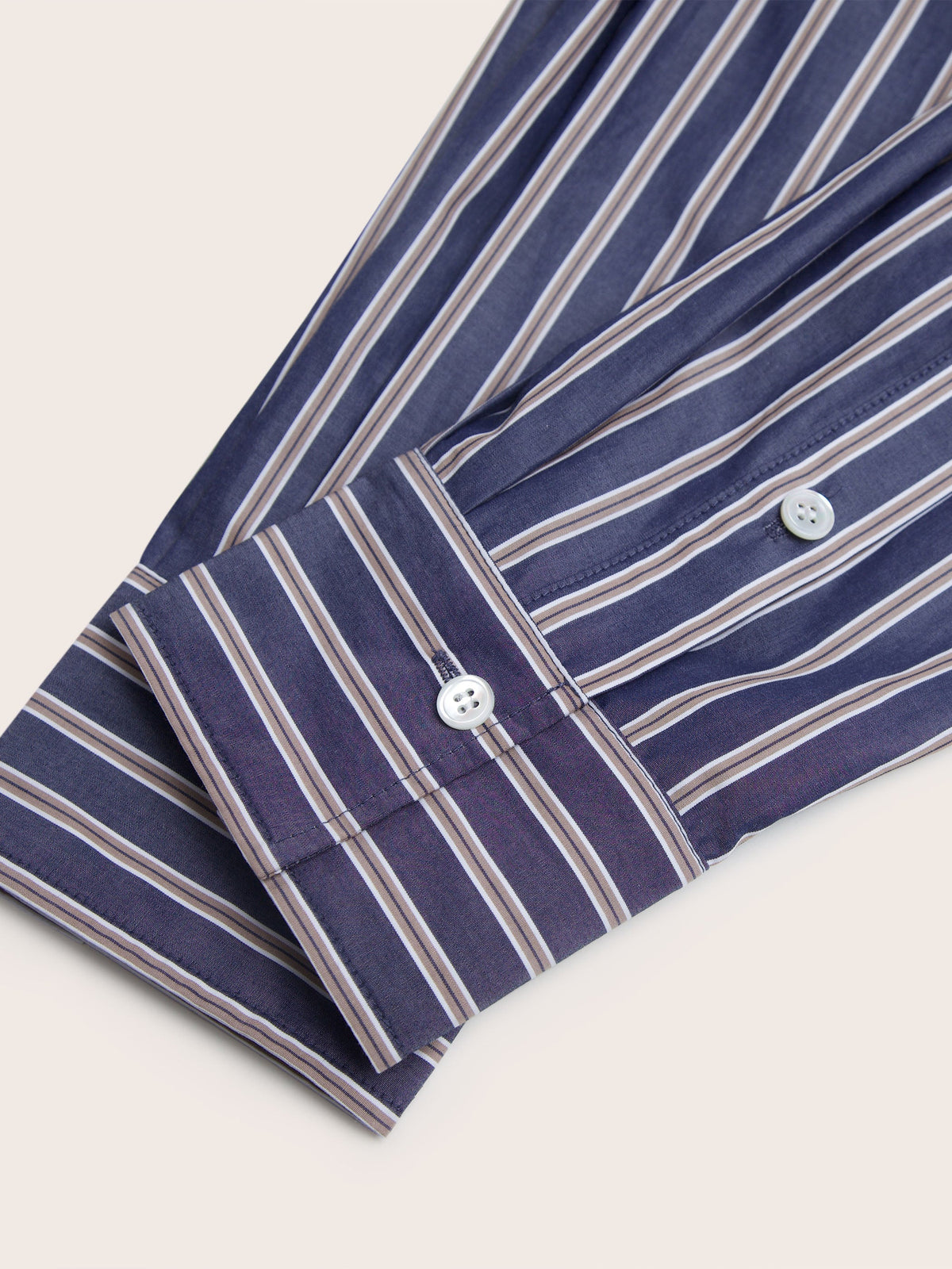 Sybil Striped Cotton Button Down Top