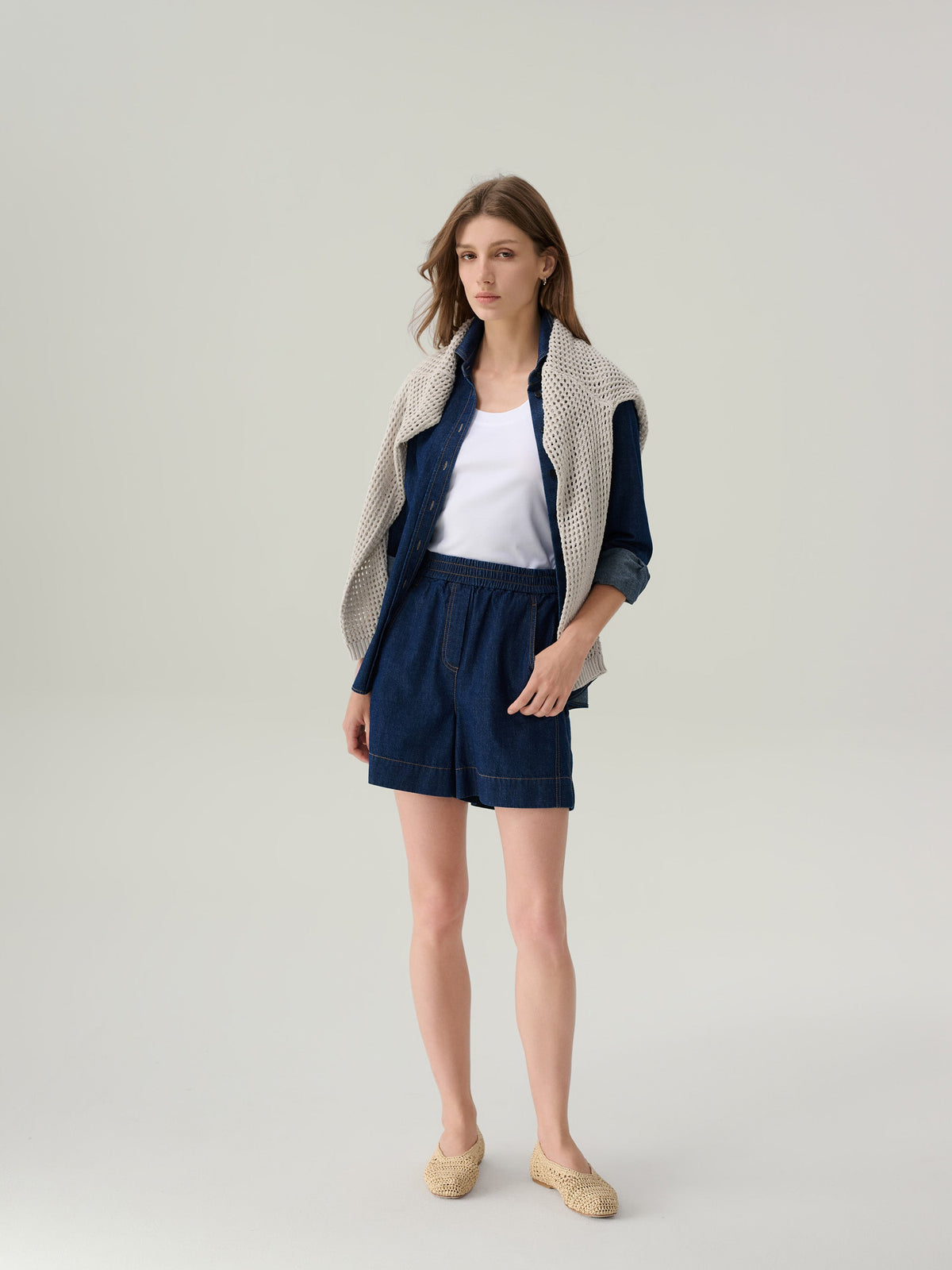 Daphne Dark Denim Button Down Top