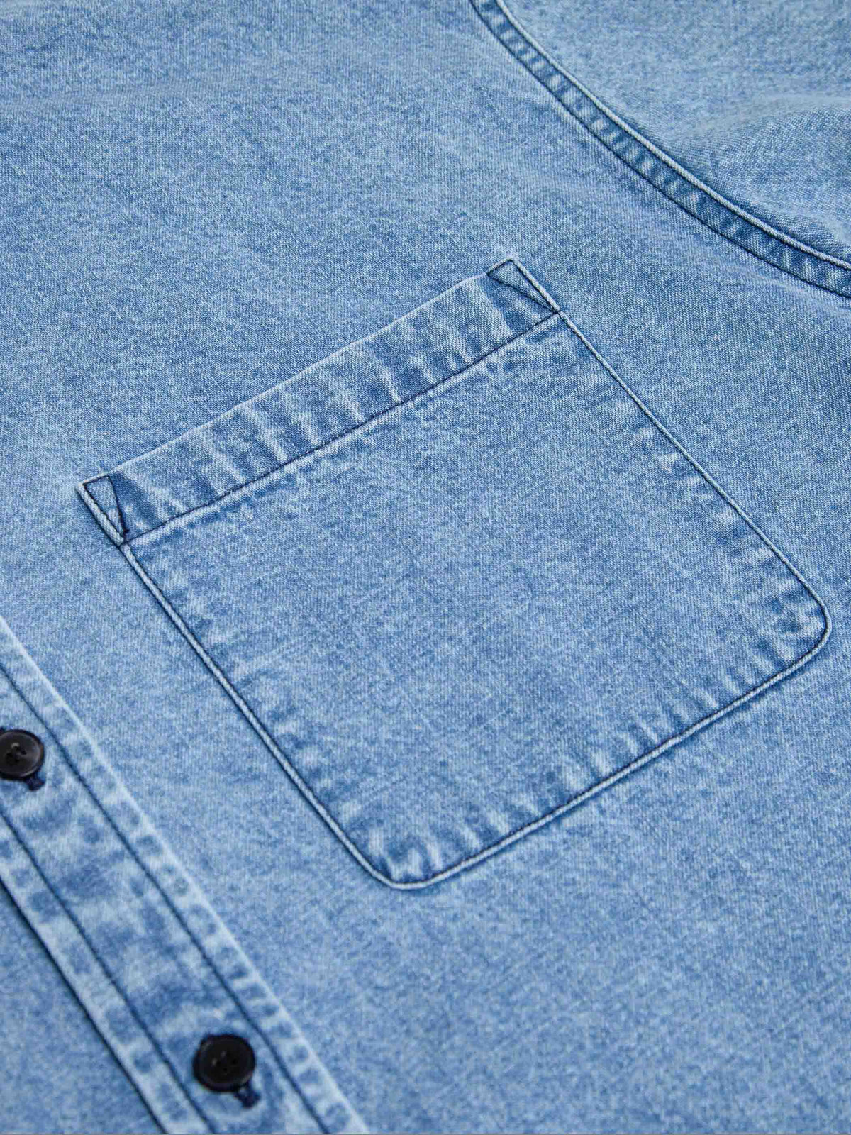 Lara Light Denim Button 
Down Top