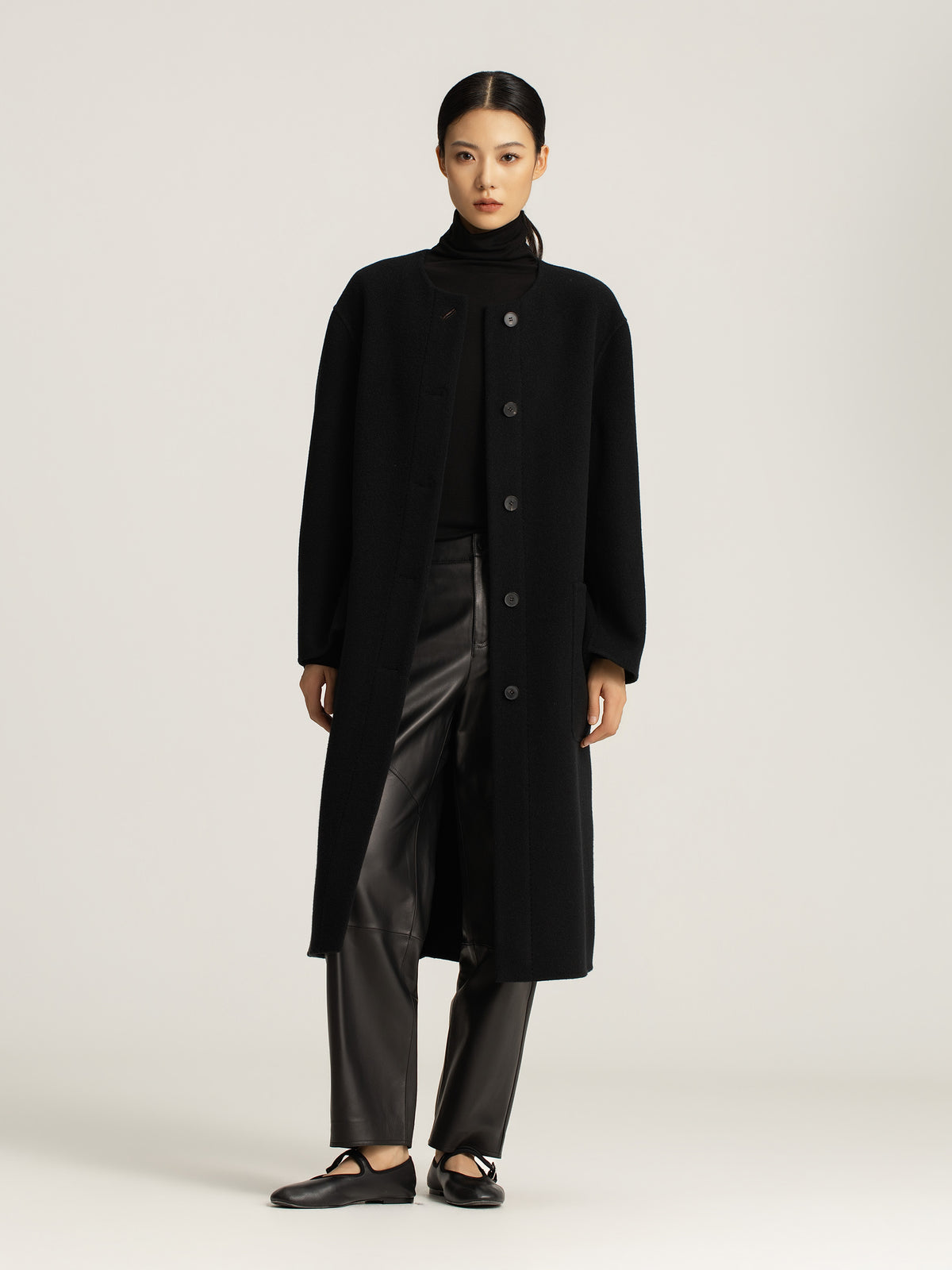 Sylvie Lambswool Scarf Coat