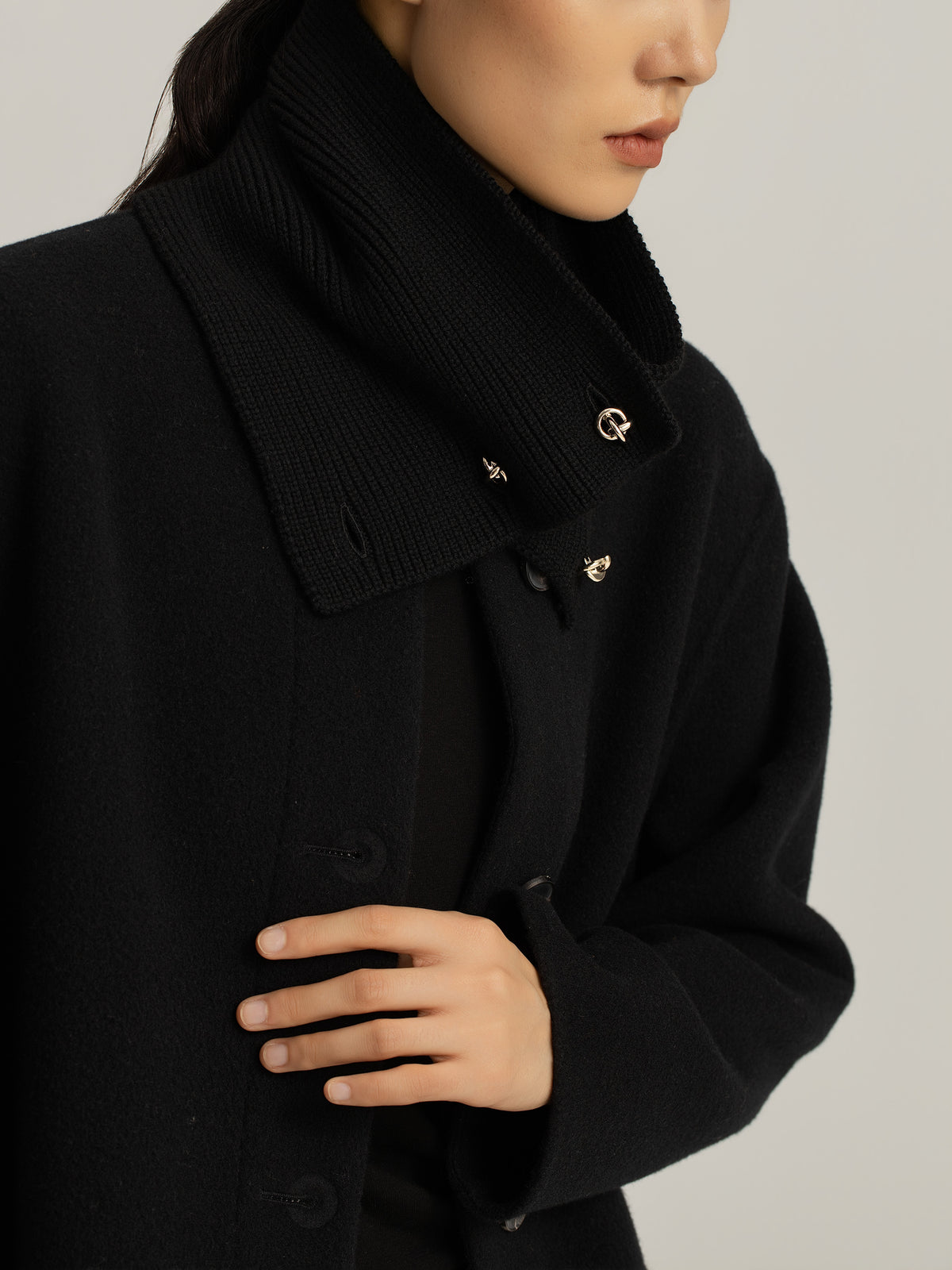 Sylvie Lambswool Scarf Coat