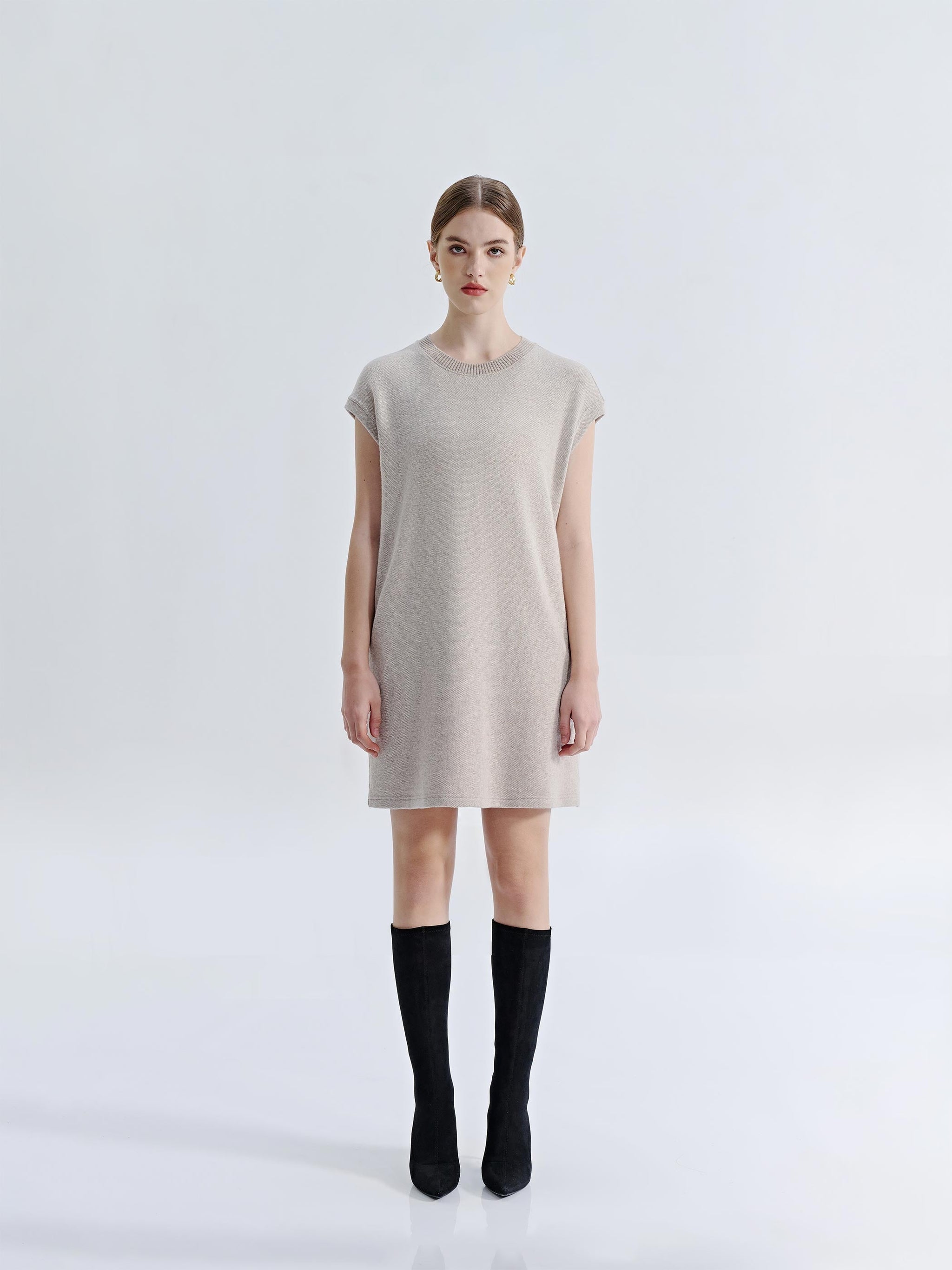 WOOL CASHMERE CAP SLEEVES SHEATH DRESS| Women's Designer Clothing Australia | IDA+S WOOL CASHMERE CAP SLEEVES SHEATH DRESS| Women's Designer Clothing Australia | IDA+S