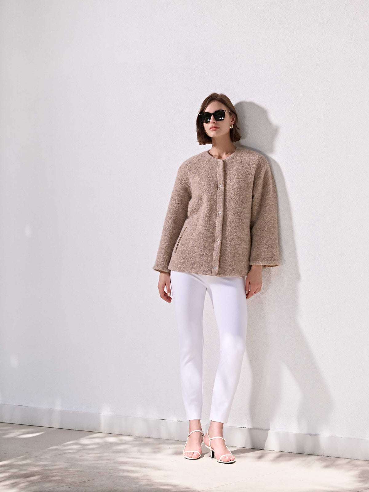 LAYLA ALPACA WOOL SNAP JACKET