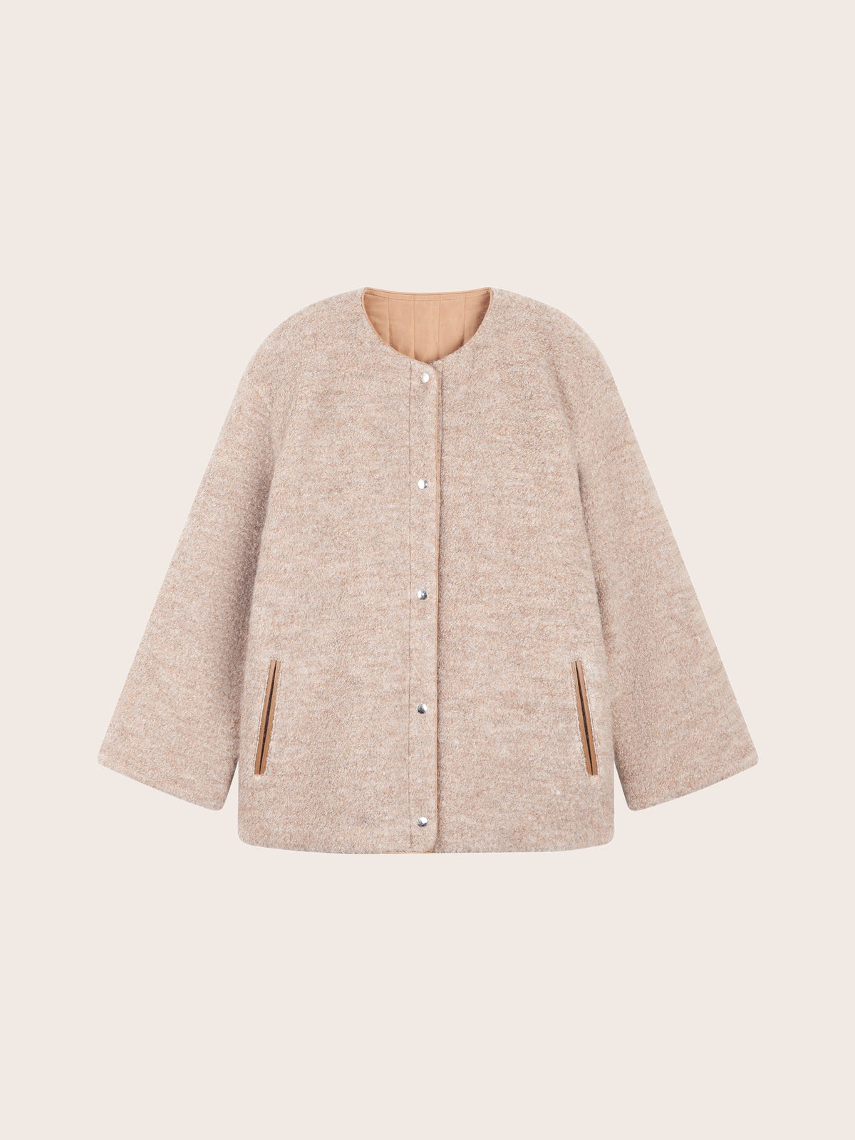 LAYLA ALPACA WOOL SNAP JACKET