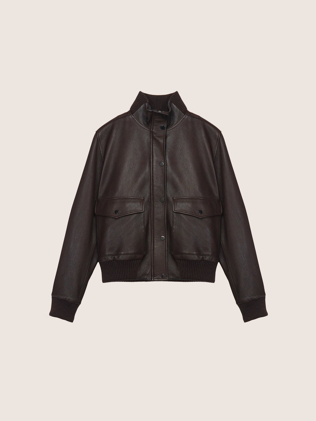 Nathi Goatskin Leather Bomber