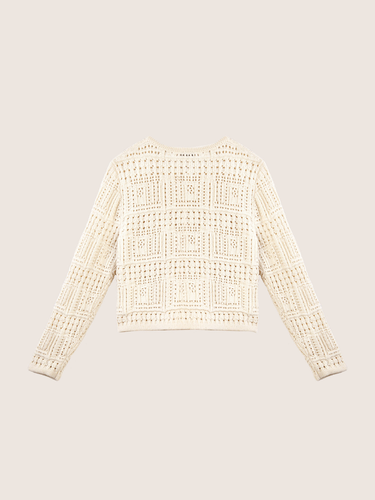 Thea Wool/Cashmere Crochet Cardigan