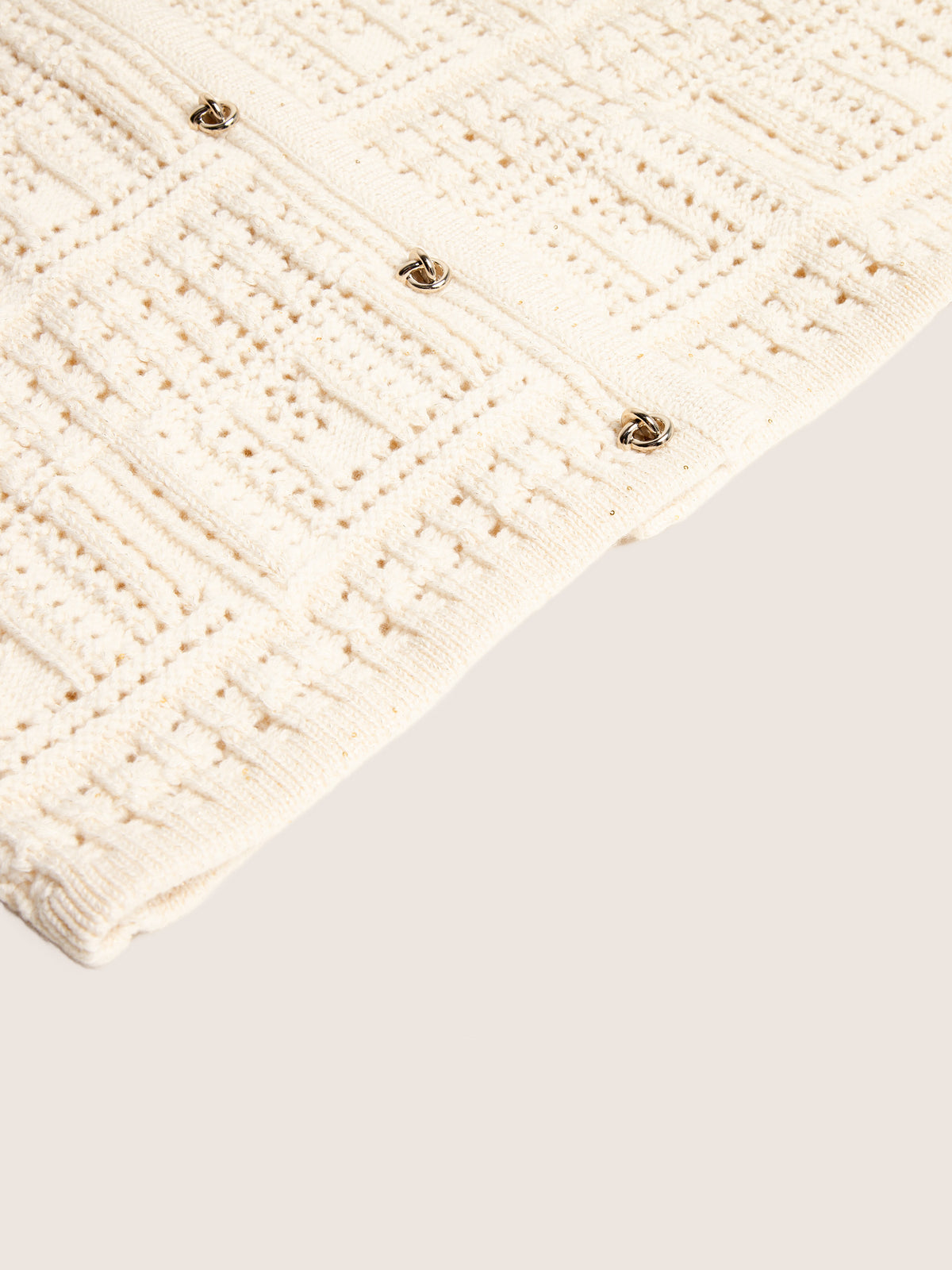 Thea Wool/Cashmere Crochet Cardigan