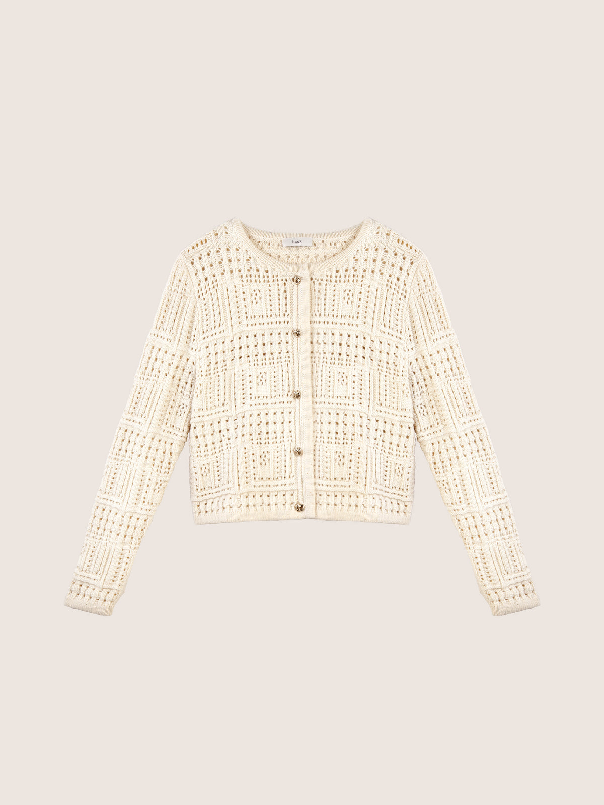 Thea Wool/Cashmere Crochet Cardigan