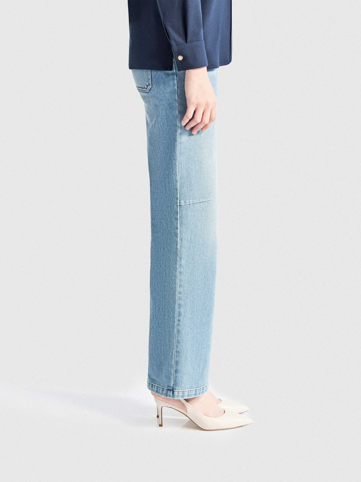 SOLEIL HIGH WAISTED STRAIGHT DENIM