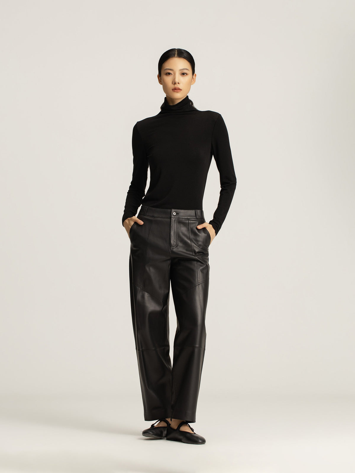 Corin Lambskin Panelled Pants