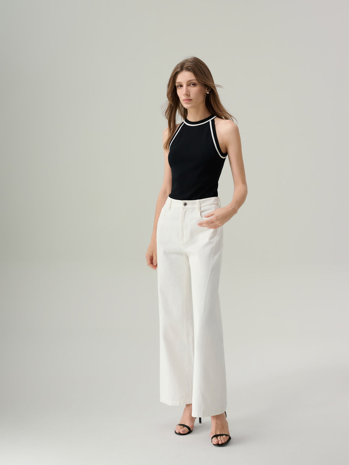 Eleanor White Wide Leg Jeans