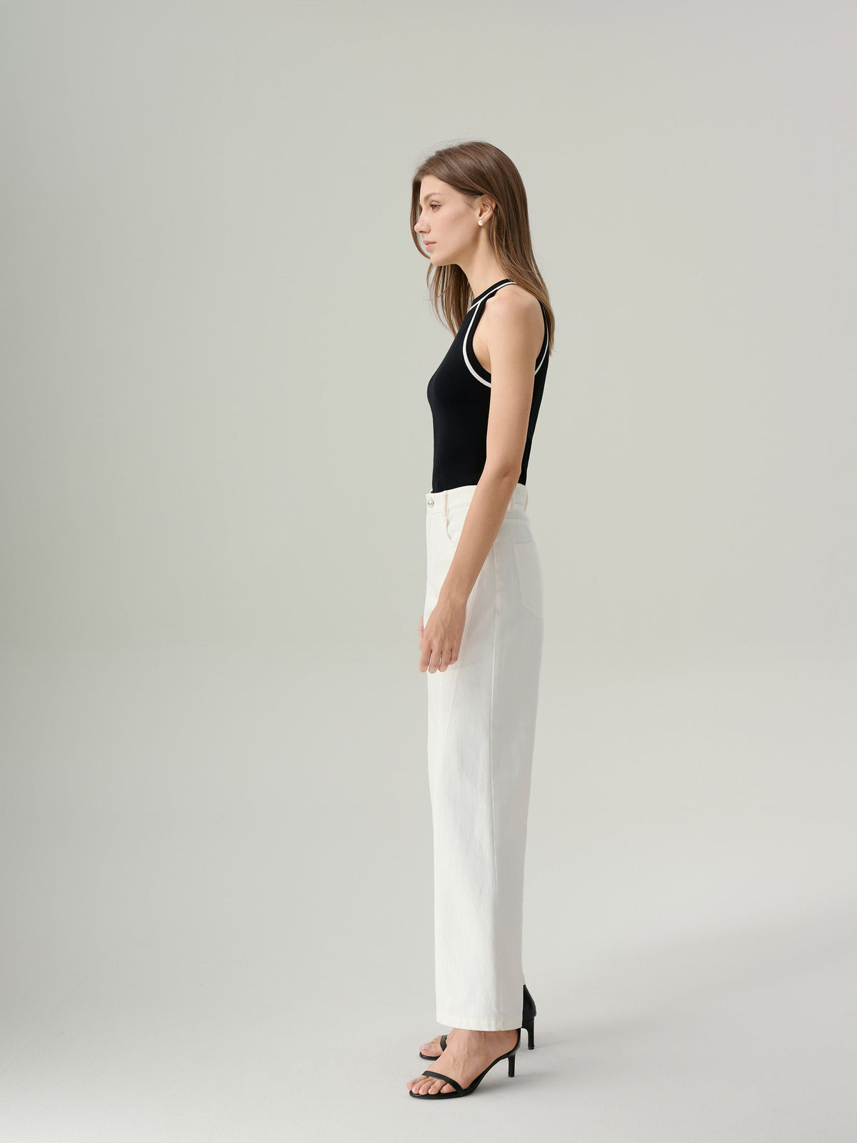 Eleanor White Wide Leg Jeans