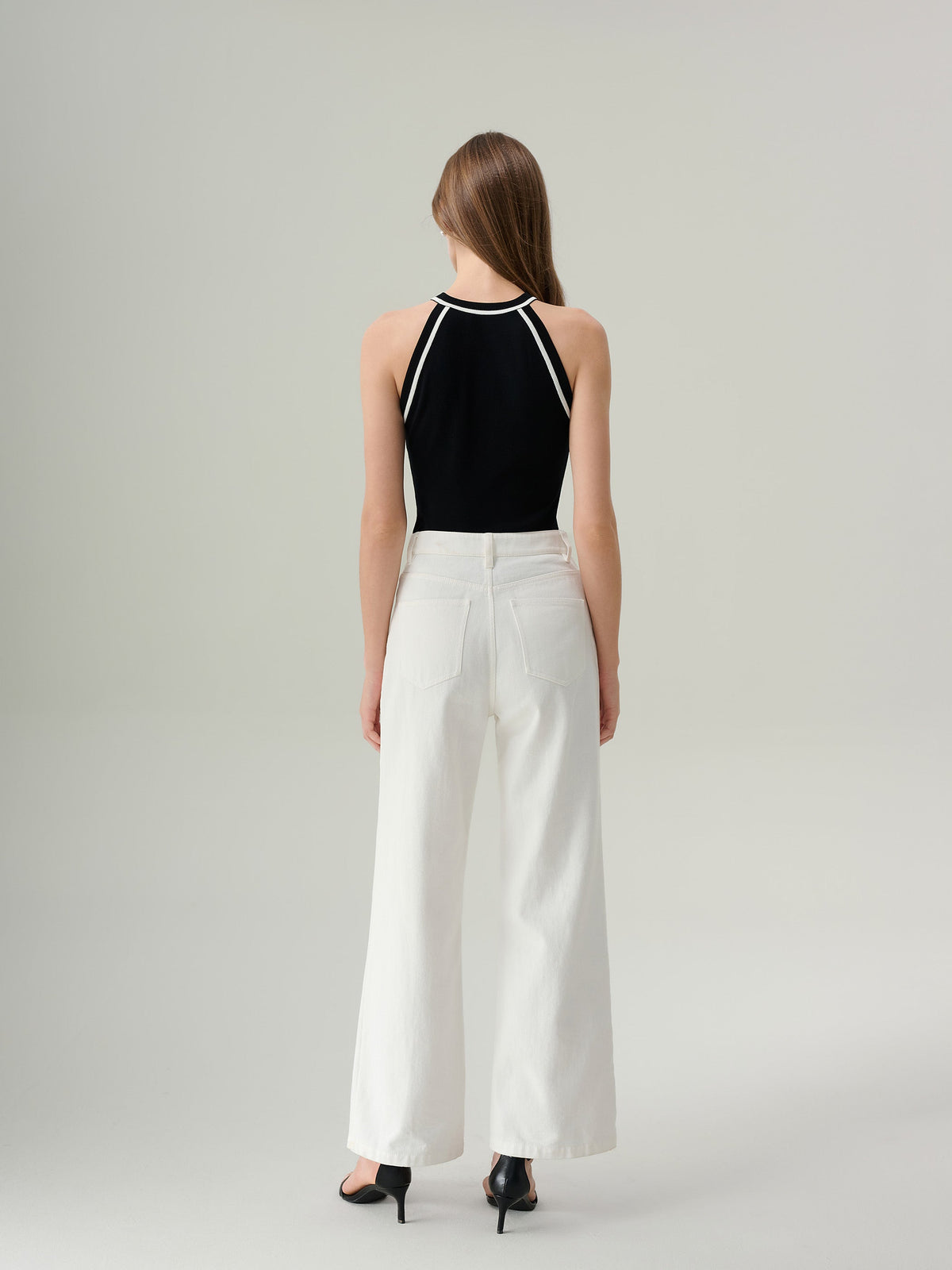 Eleanor White Wide Leg Jeans