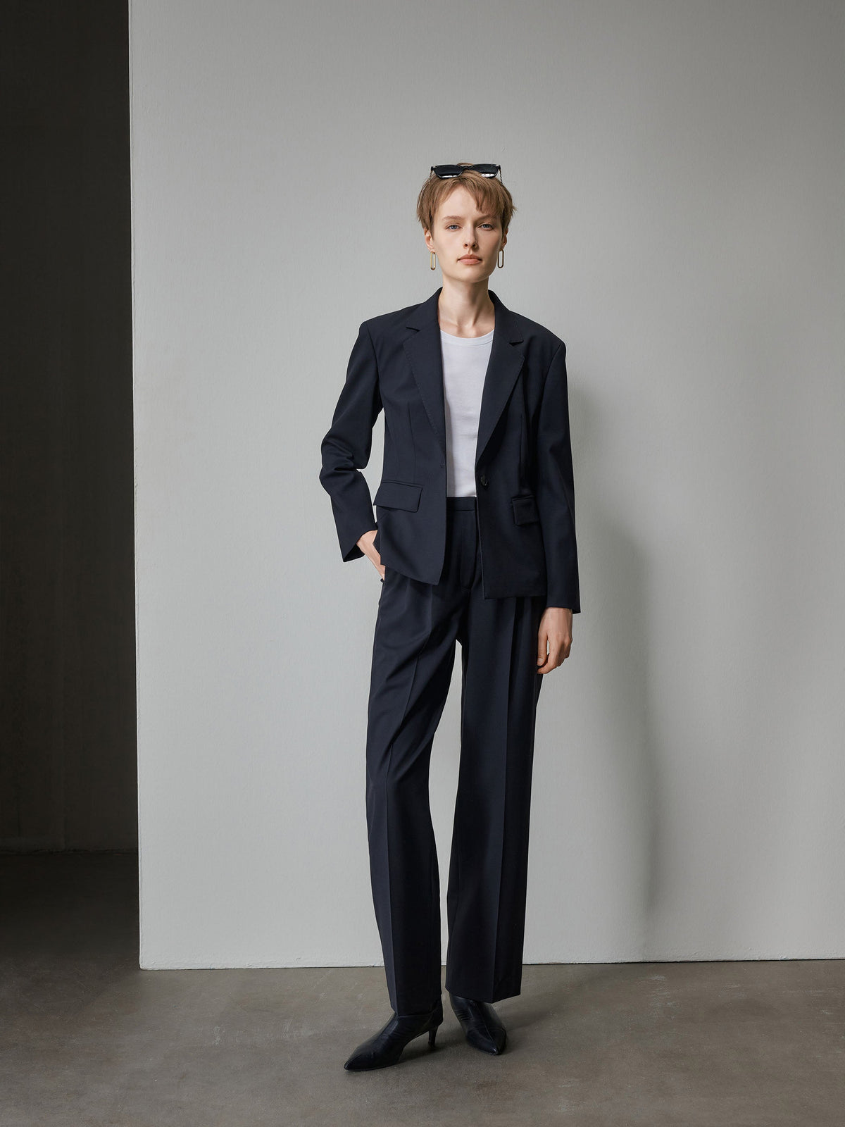 Martin Wide Leg Wool Trousers