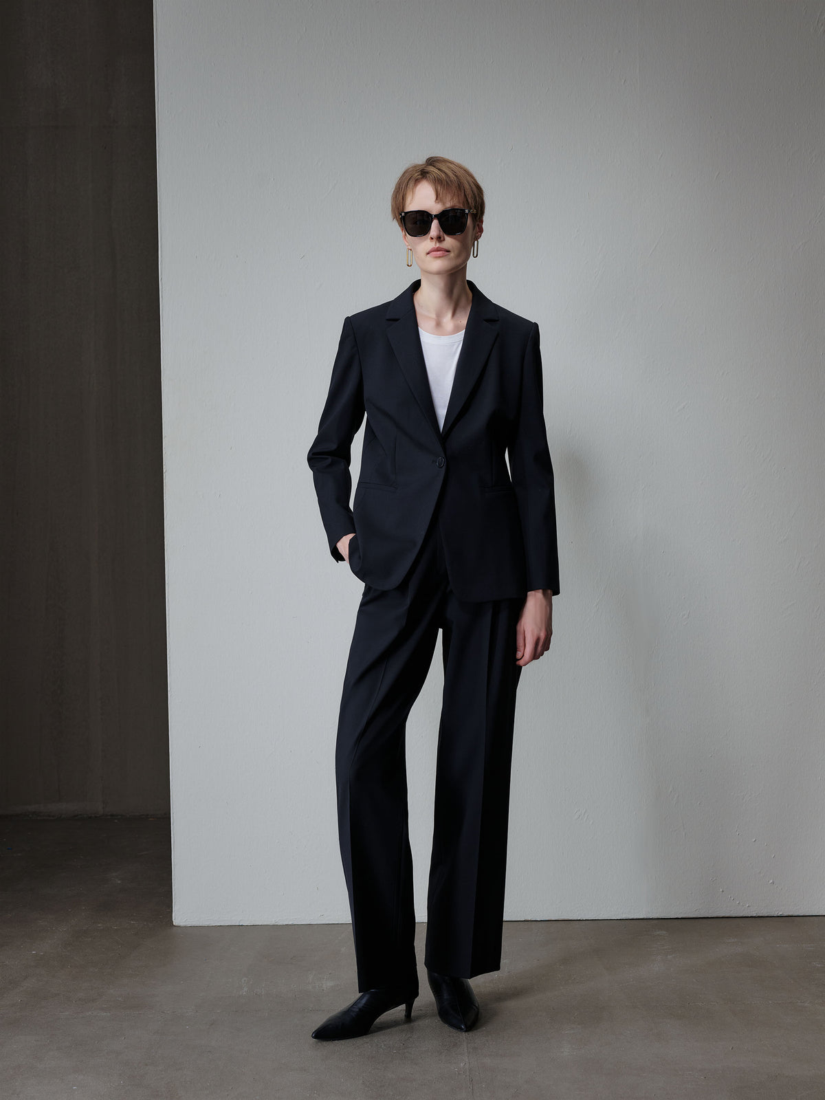 Martin Wide Leg Wool Trousers