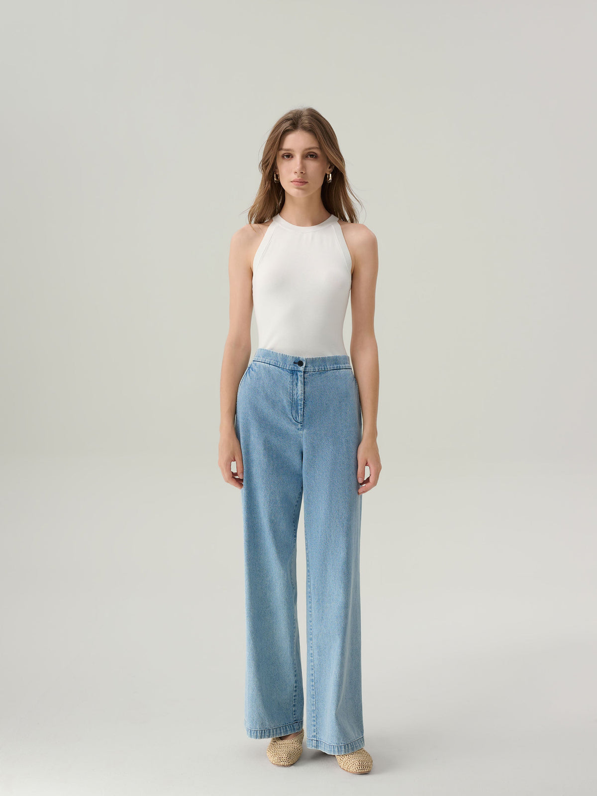 Adelaide Light Denim Wide Leg Jeans