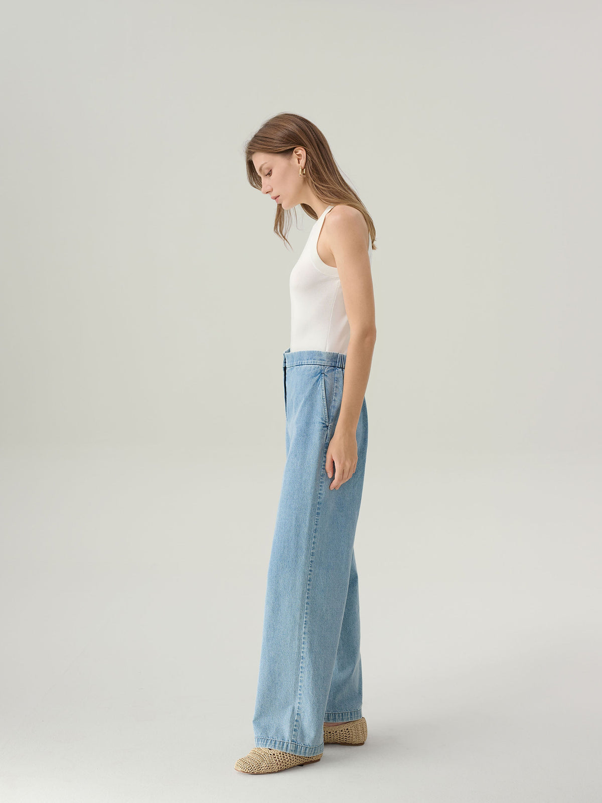 Adelaide Light Denim Wide Leg Jeans