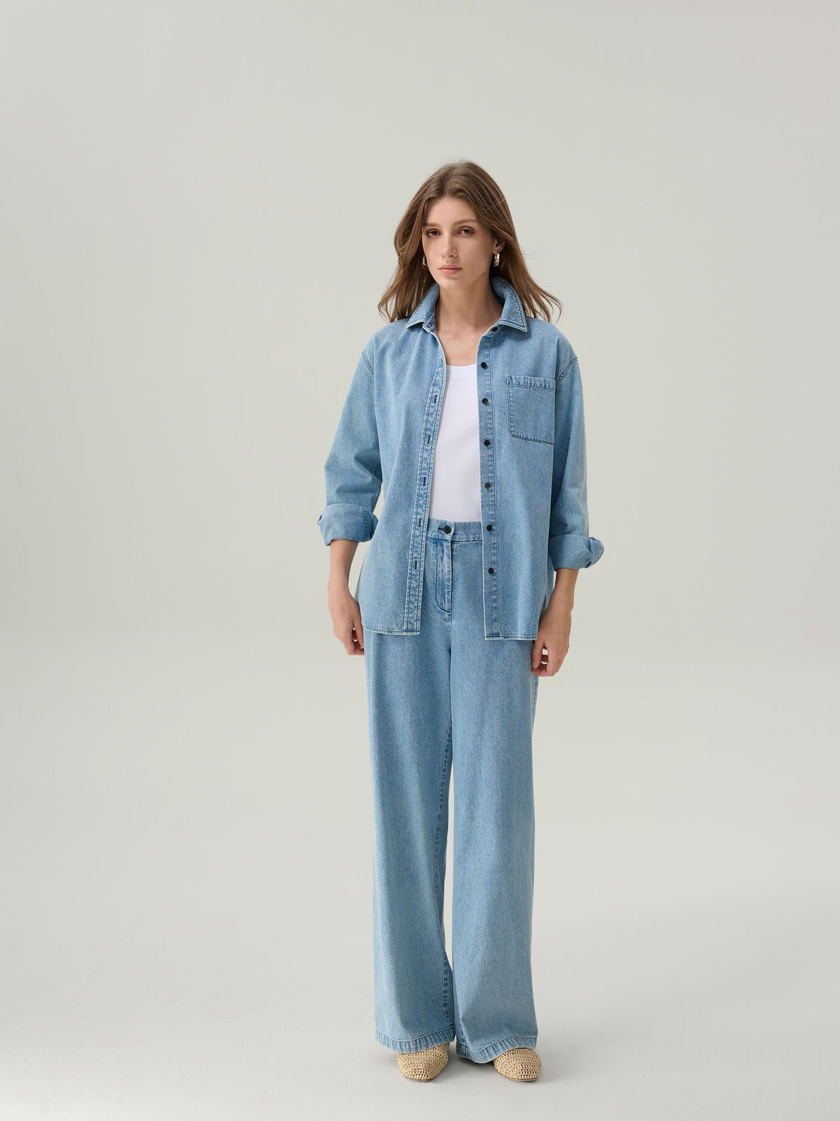 Adelaide Light Denim Wide Leg Jeans